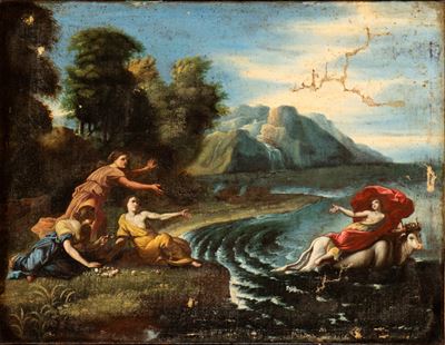 Autore sconosciuto, Ratto di Europa, olio su tela