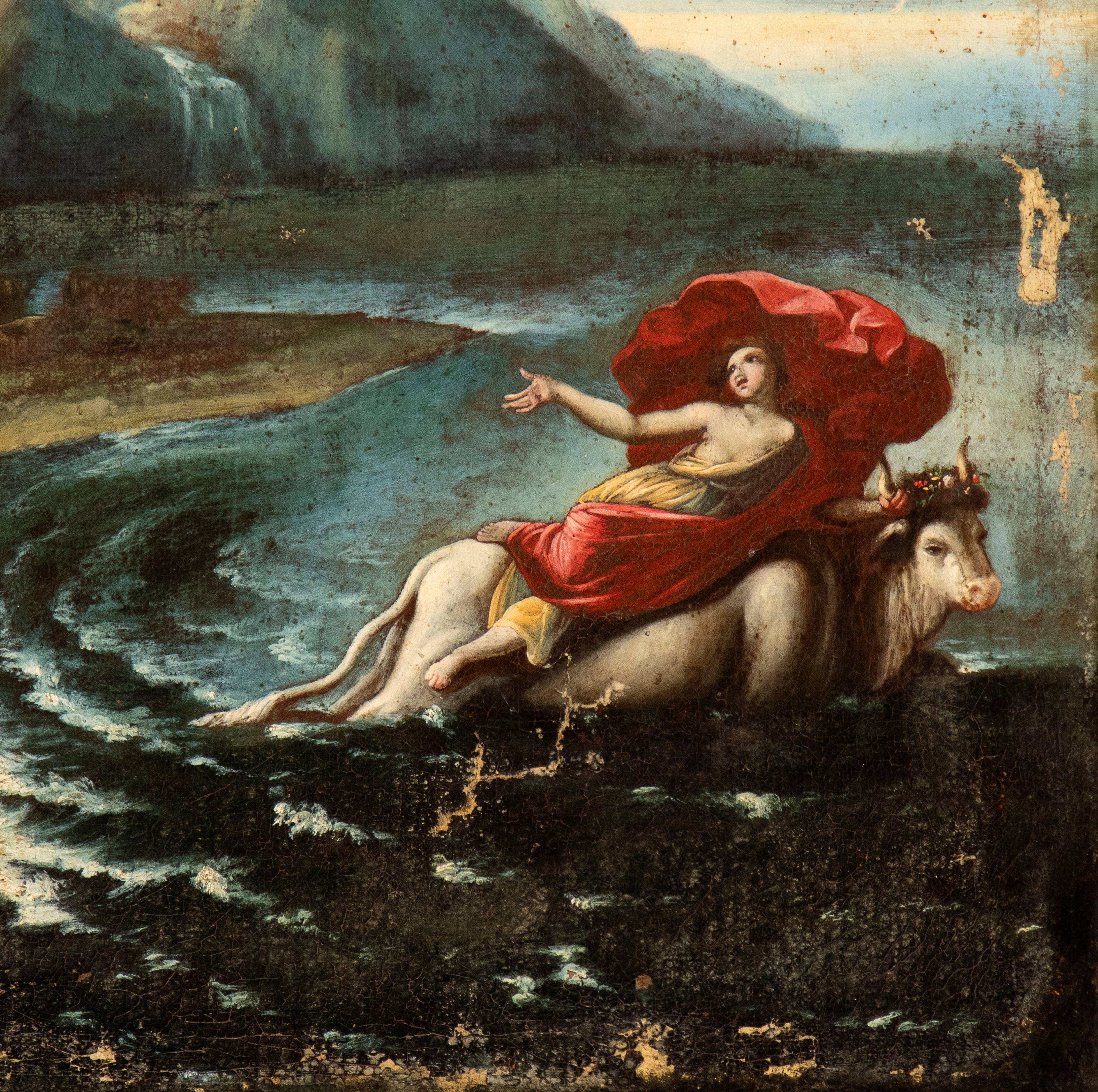 Artista Attivo a Roma, XVII Secolo - Autore sconosciuto, Ratto di Europa, olio su tela