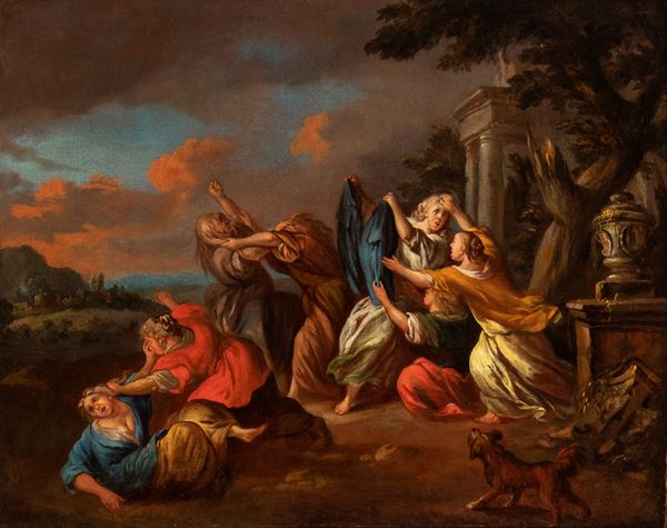 Artista attivo a Roma, XVII secolo - Group of women fighting