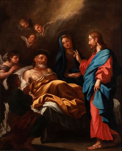 Transito di San Giuseppe, olio su tela