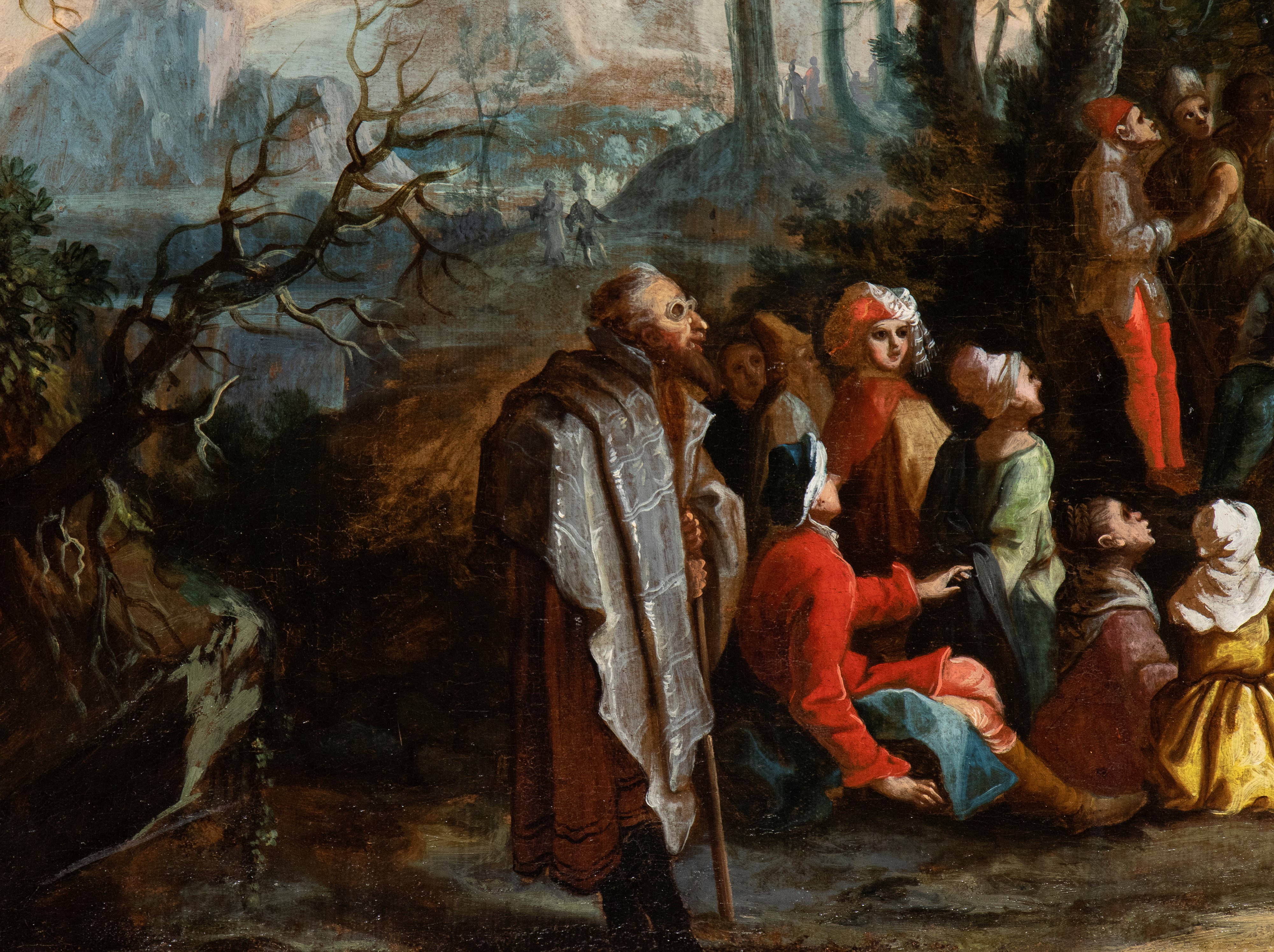 Artista Emiliano, XVII Secolo - Anonimo, Predica di San Francesco Saverio nelle Indie, olio su te...