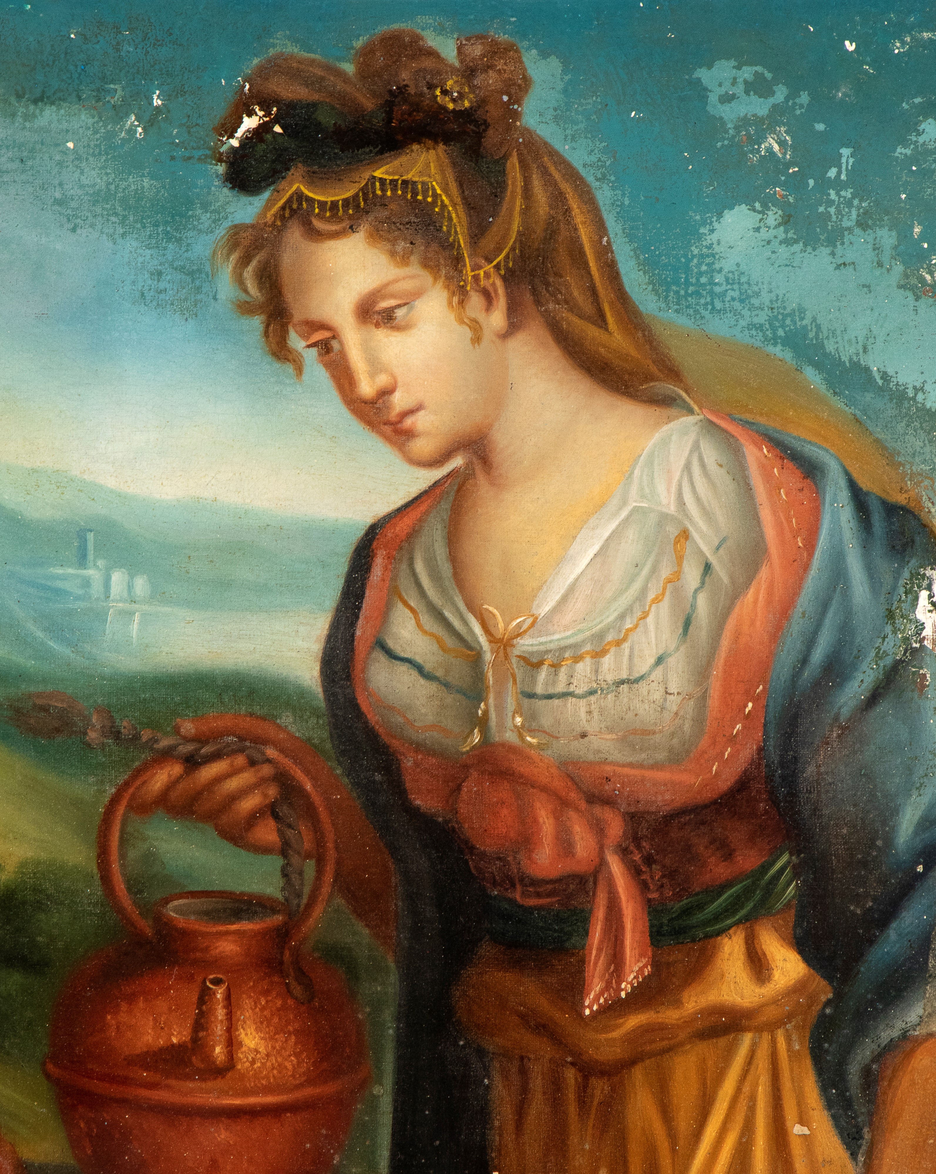 Lavinia Fontana - Cristo e la Samaritana al pozzo, olio su tela