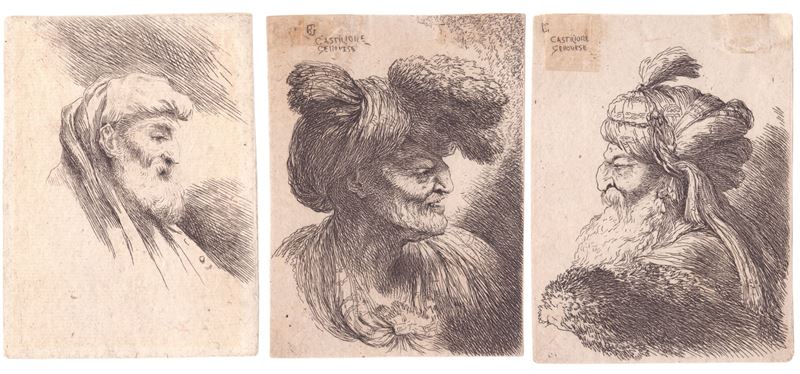 Giovanni Benedetto Castiglione il Grechetto, Salvatore Castiglione - Vecchio barbuto visto di pro...