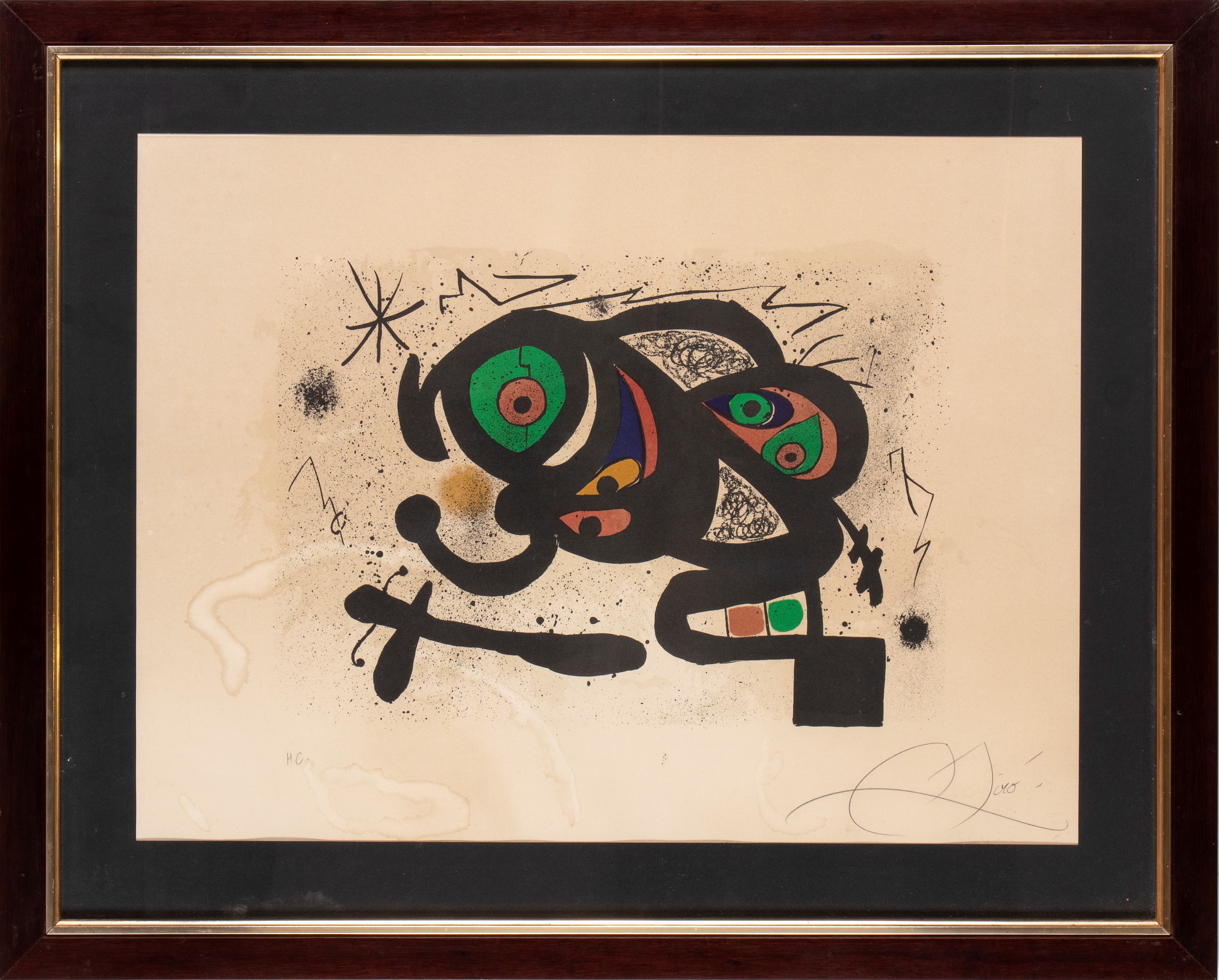 Joan Mirò - Composizione, litografia