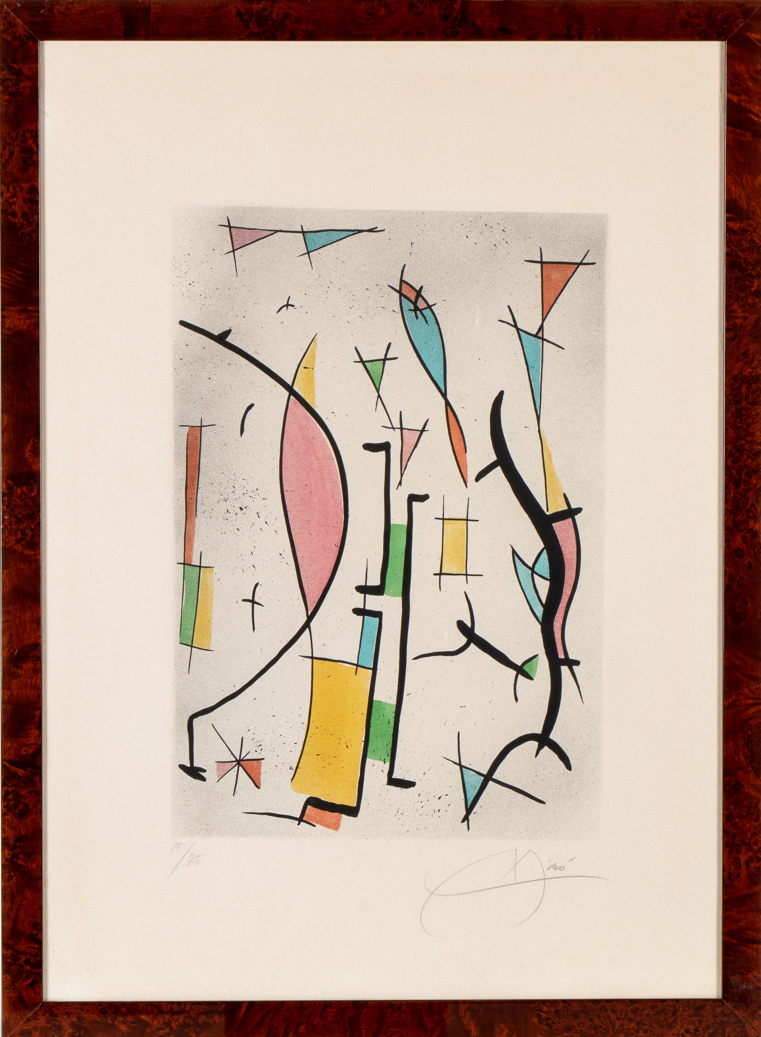 Joan Mirò - Composizione, litografia 700 x 500 mm