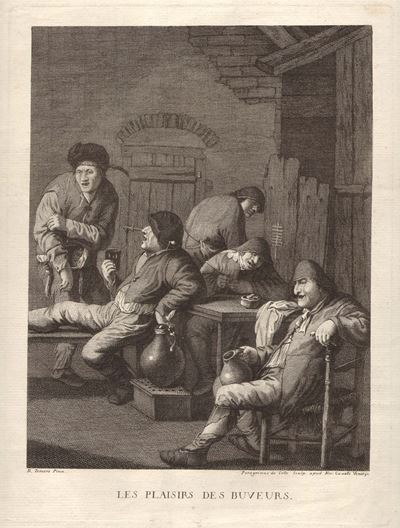 Les plaisirs des buveurs, acquaforte