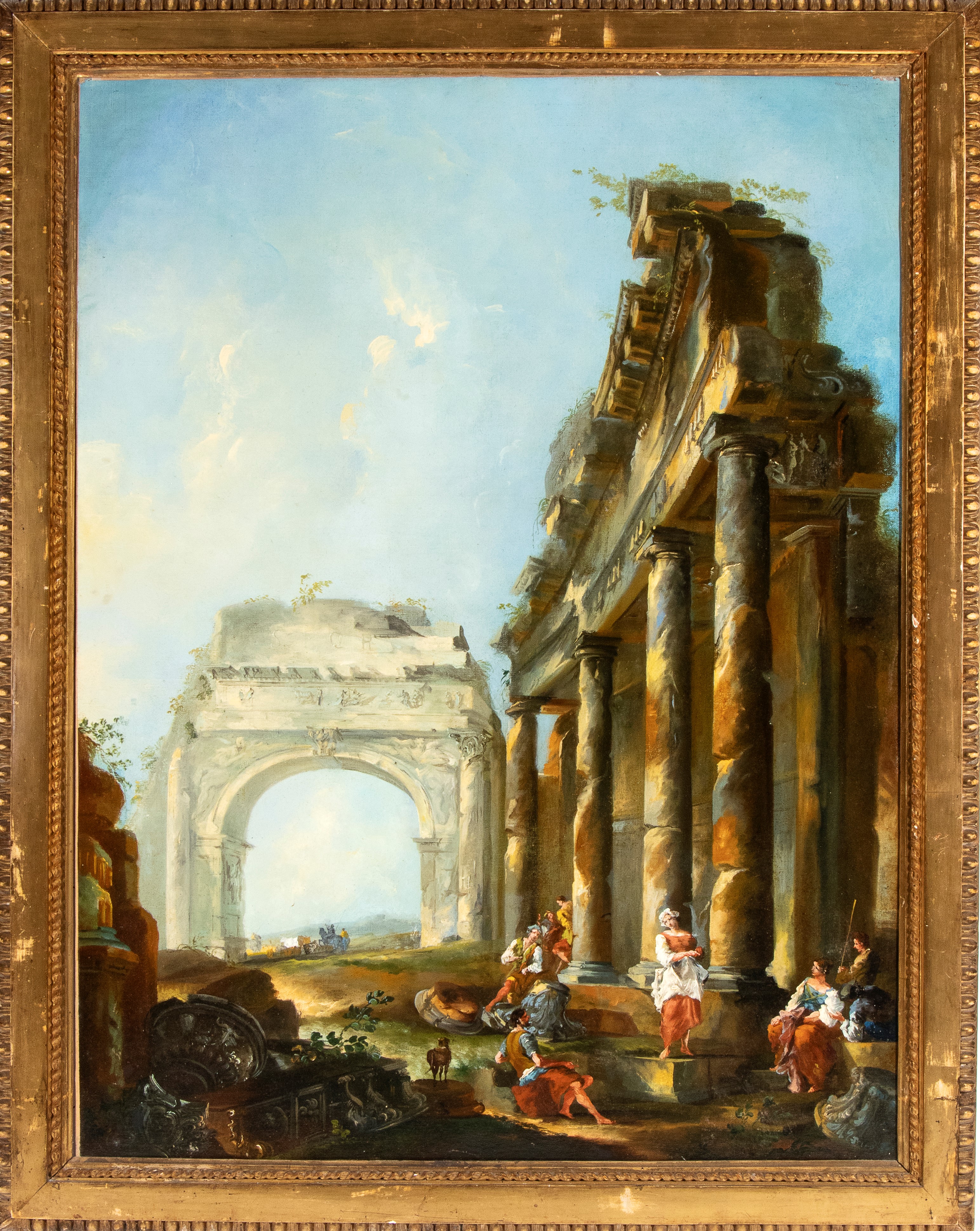 Autore anonimo, Capriccio architettonico di rovine romane, olio su tela