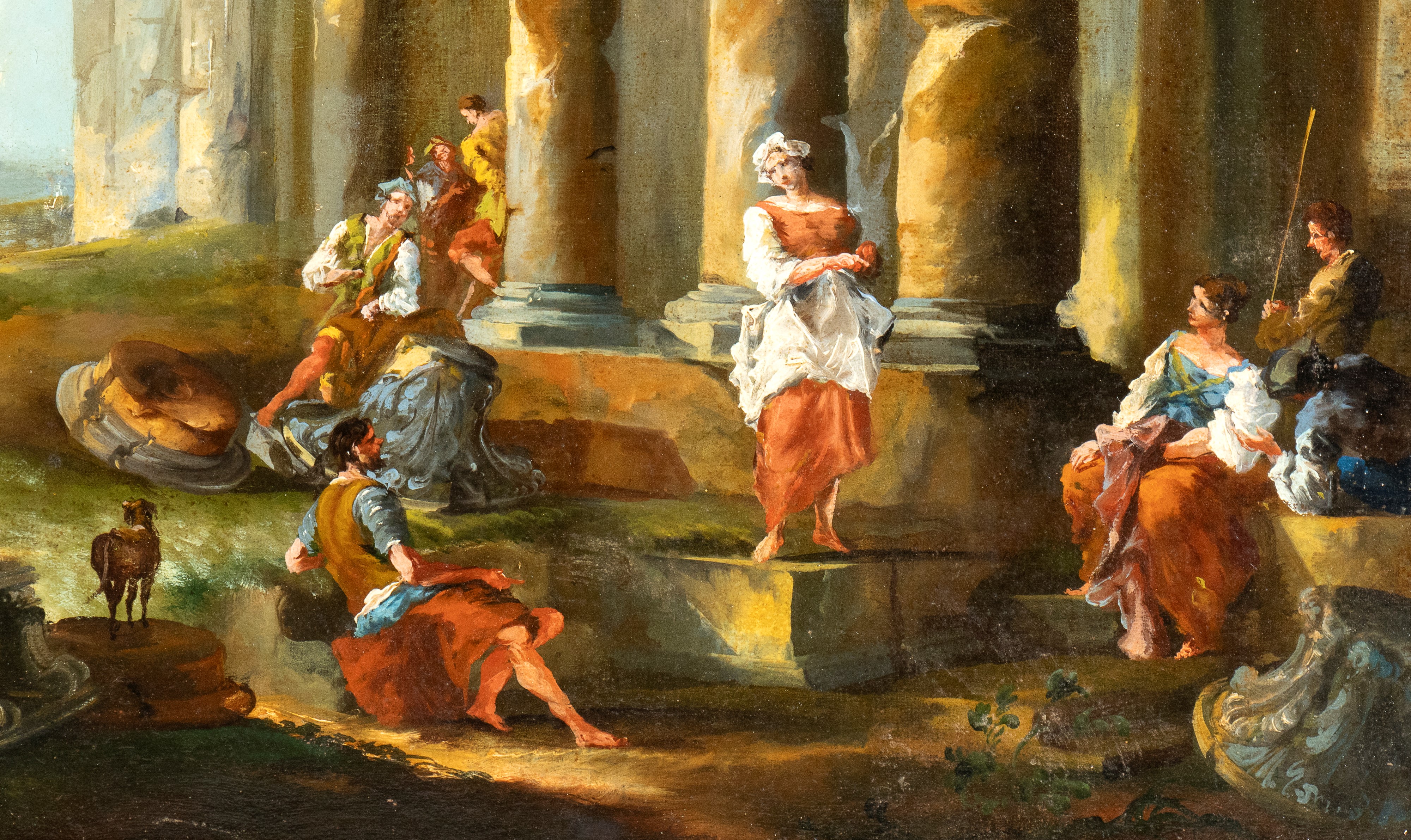 Autore anonimo, Capriccio architettonico di rovine romane, olio su tela