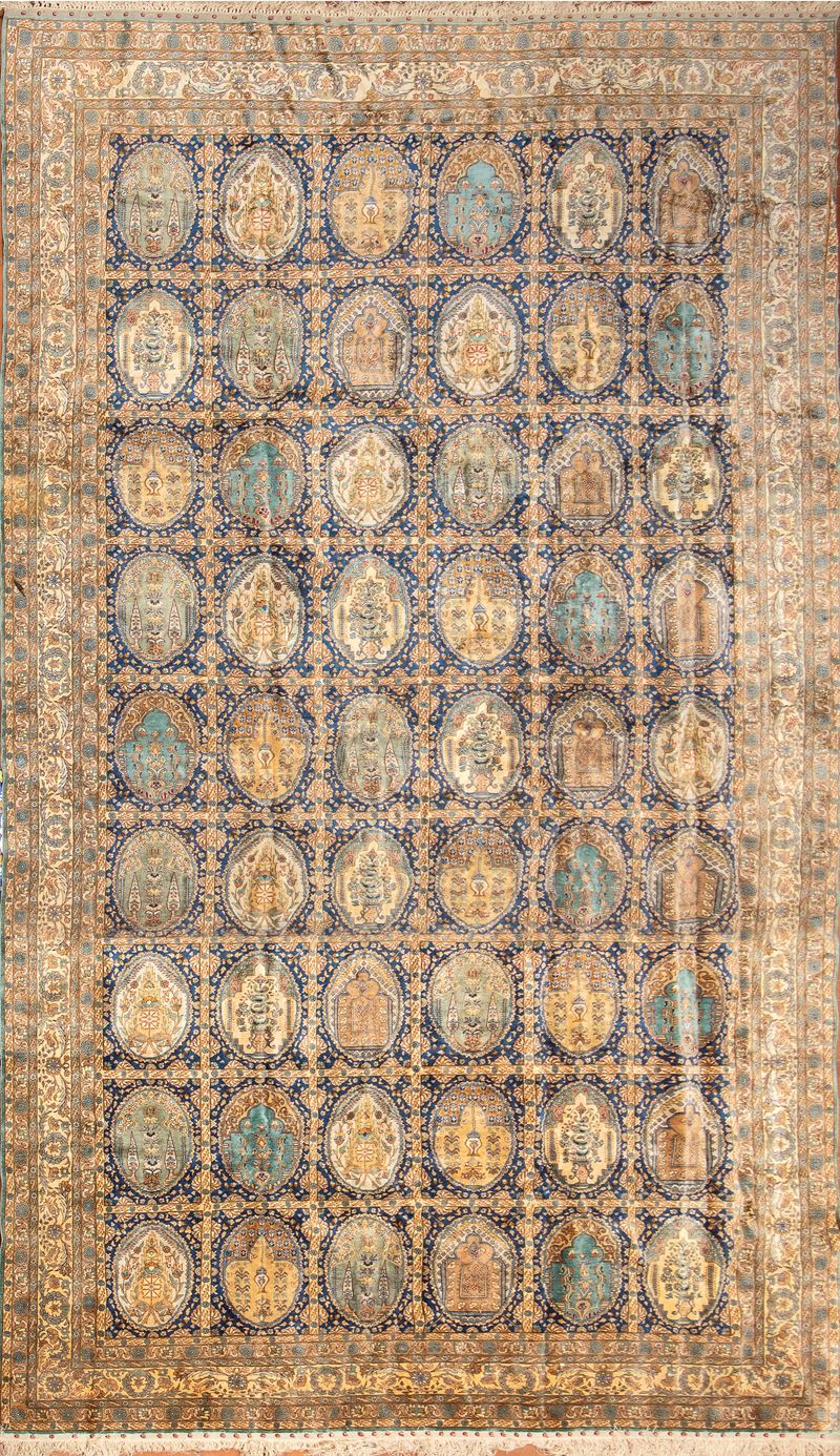 Tappeto Kaisery, seta, 455 x 251 cm, seconda metà del XX secolo