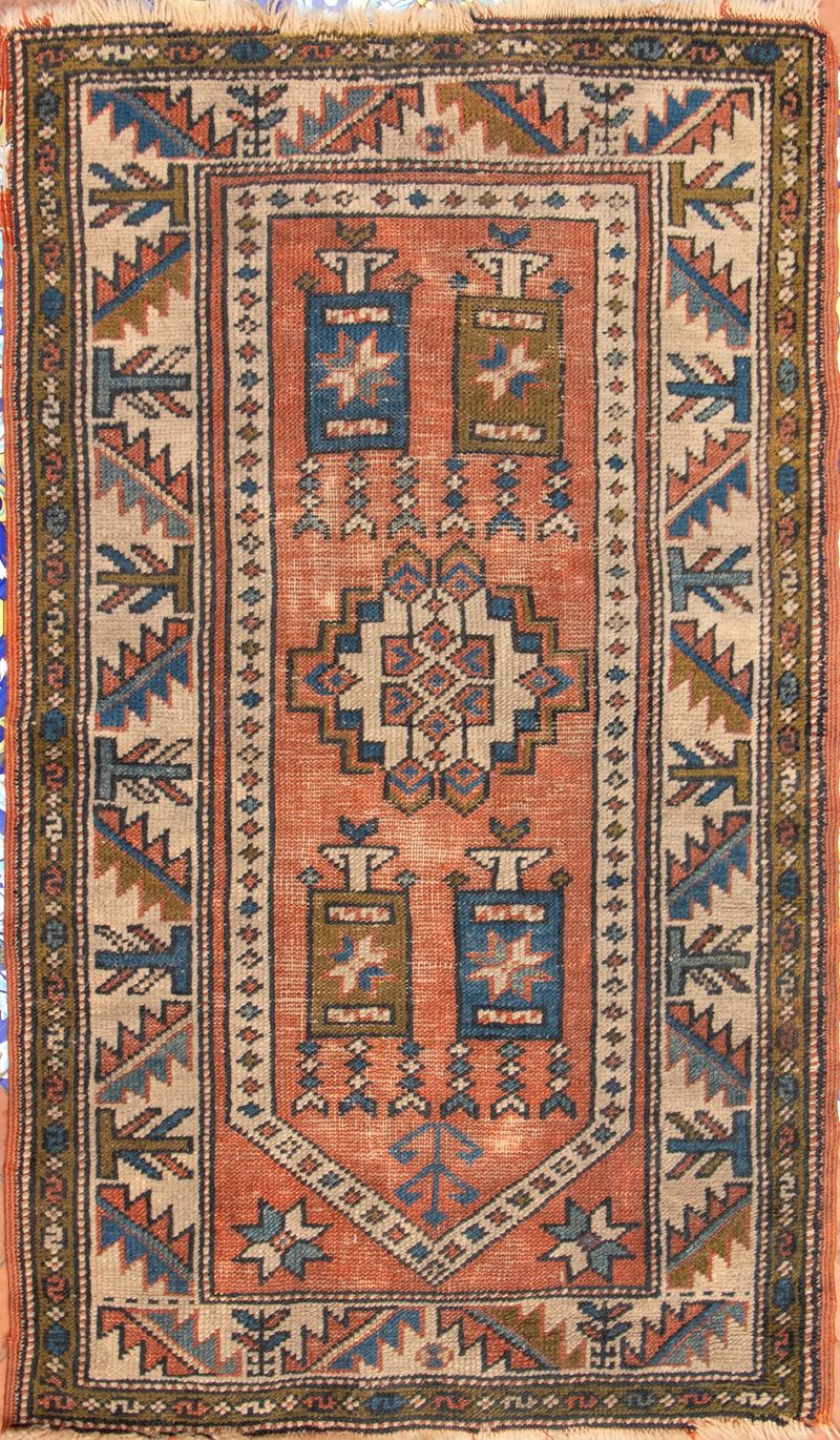 Tappeto Kazak, XX secolo, 135 x 76 cm