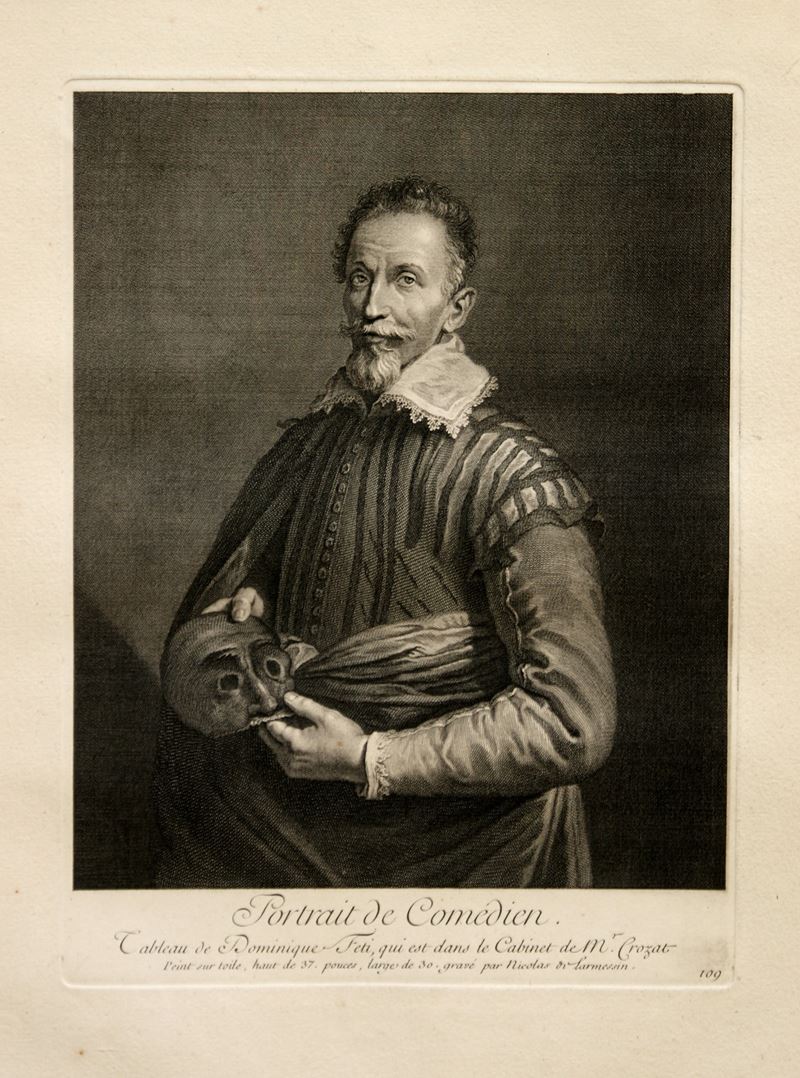 Nicolas De Larmessin III - Ritratto di Commediante - Tristano Martinelli, Acquaforte