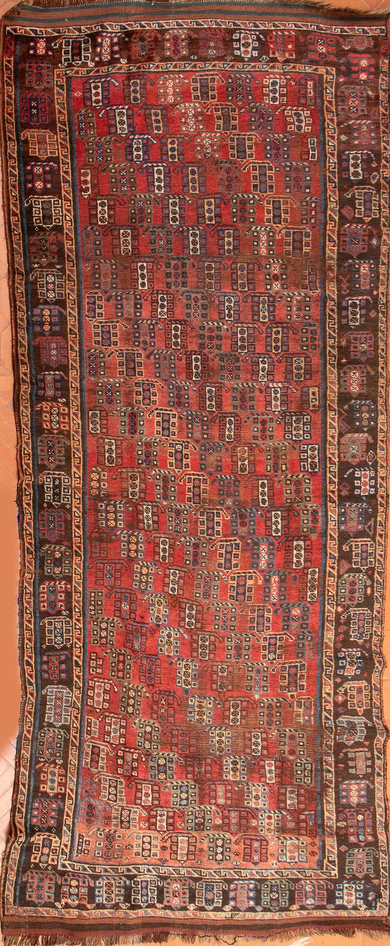 Tappeto Kazak, 370 x 150 cm, 1920