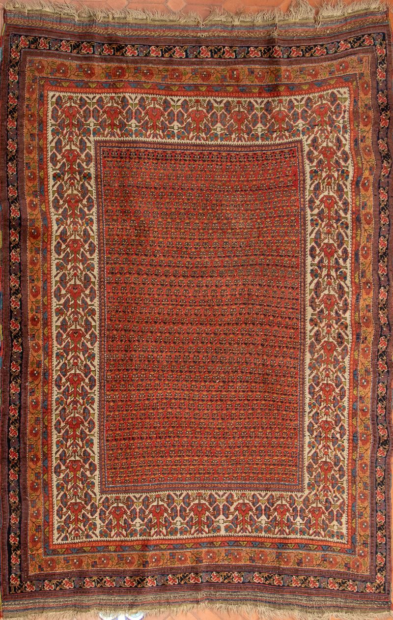 Tappeto Afshari antico, 1930, dimensioni 217 x 140 cm