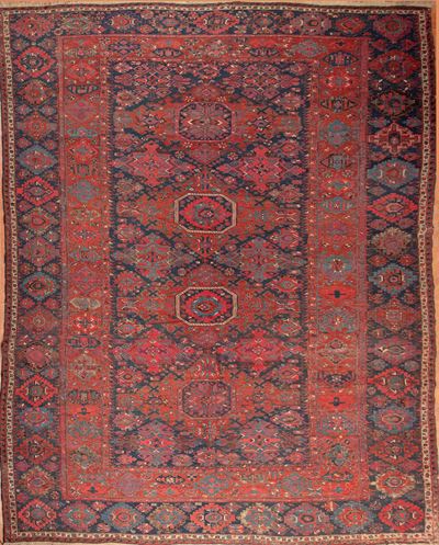 Tappeto Soumak antico, 1920, dimensioni 425 x 318 cm