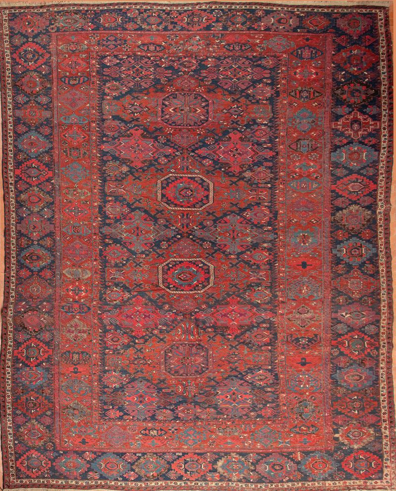 Tappeto Soumak antico, 1920, dimensioni 425 x 318 cm
