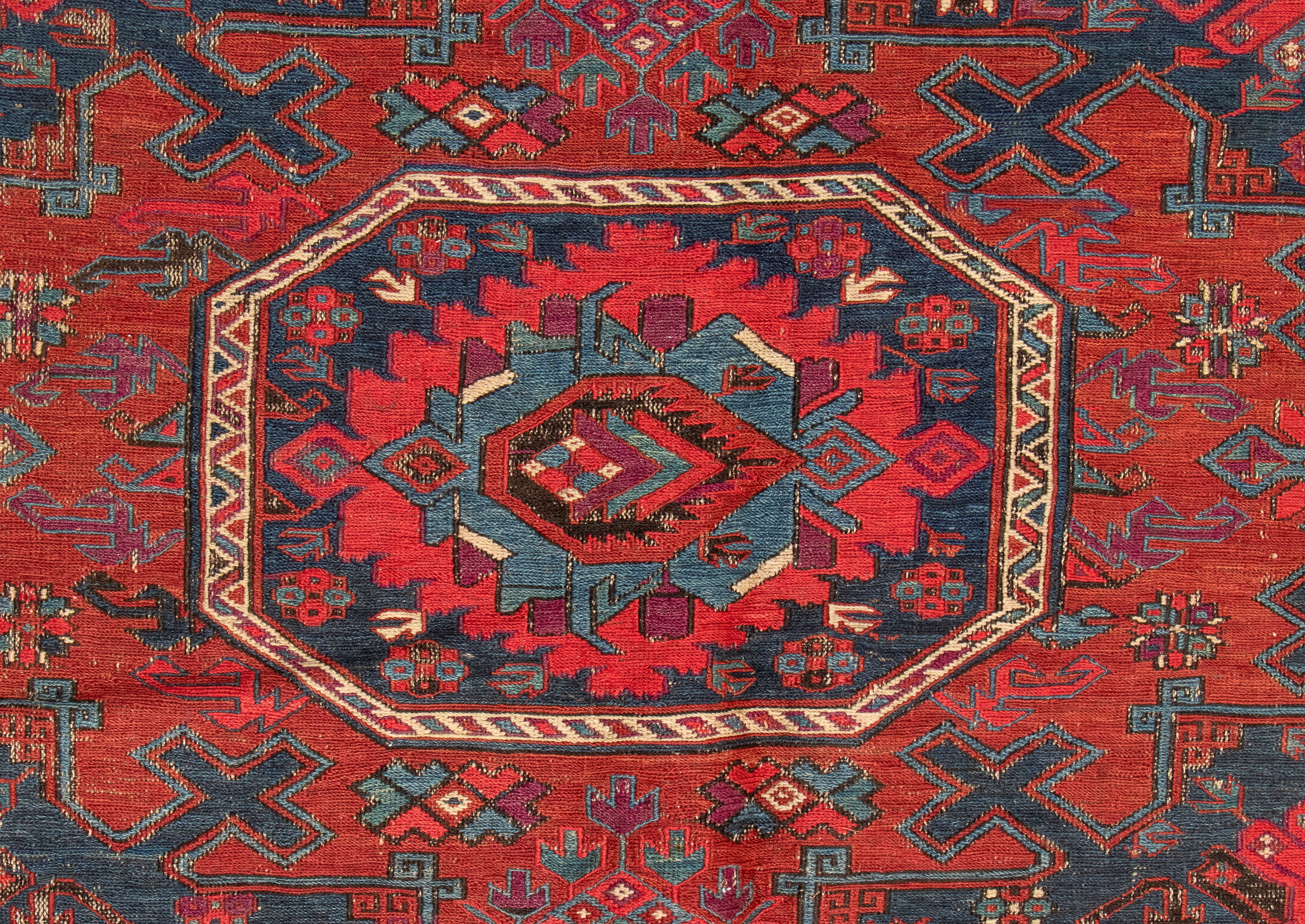 Tappeto Soumak antico, 1920, dimensioni 425 x 318 cm