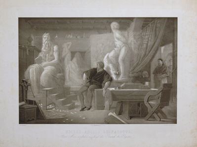Michelangelo Buonarrotti, Litografia "Michelangelo Buonarrotti nello studio"