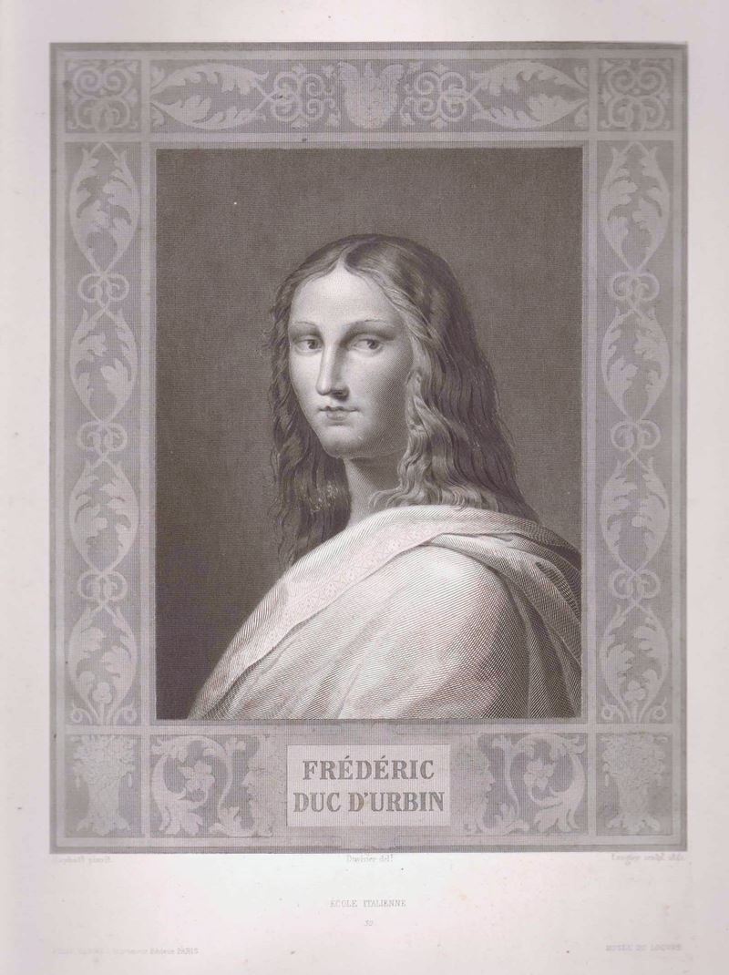 Jean Nicolas Laugier - Federico, duca di Urbino, acquaforte