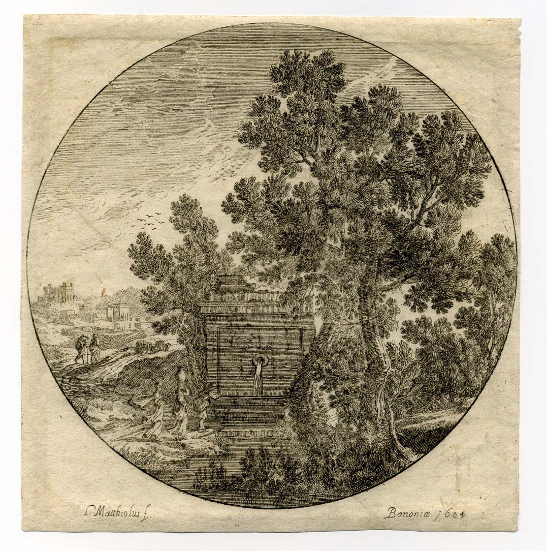 Lodovico Mattioli - Cinque paesaggi - Incisioni, circa 1685