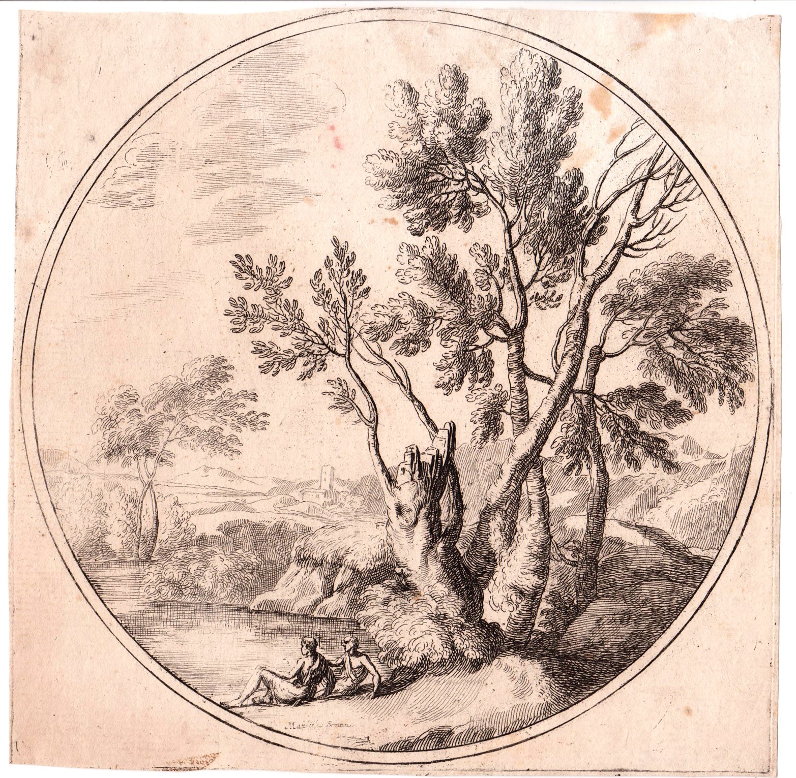 Lodovico Mattioli - Cinque paesaggi - Incisioni, circa 1685