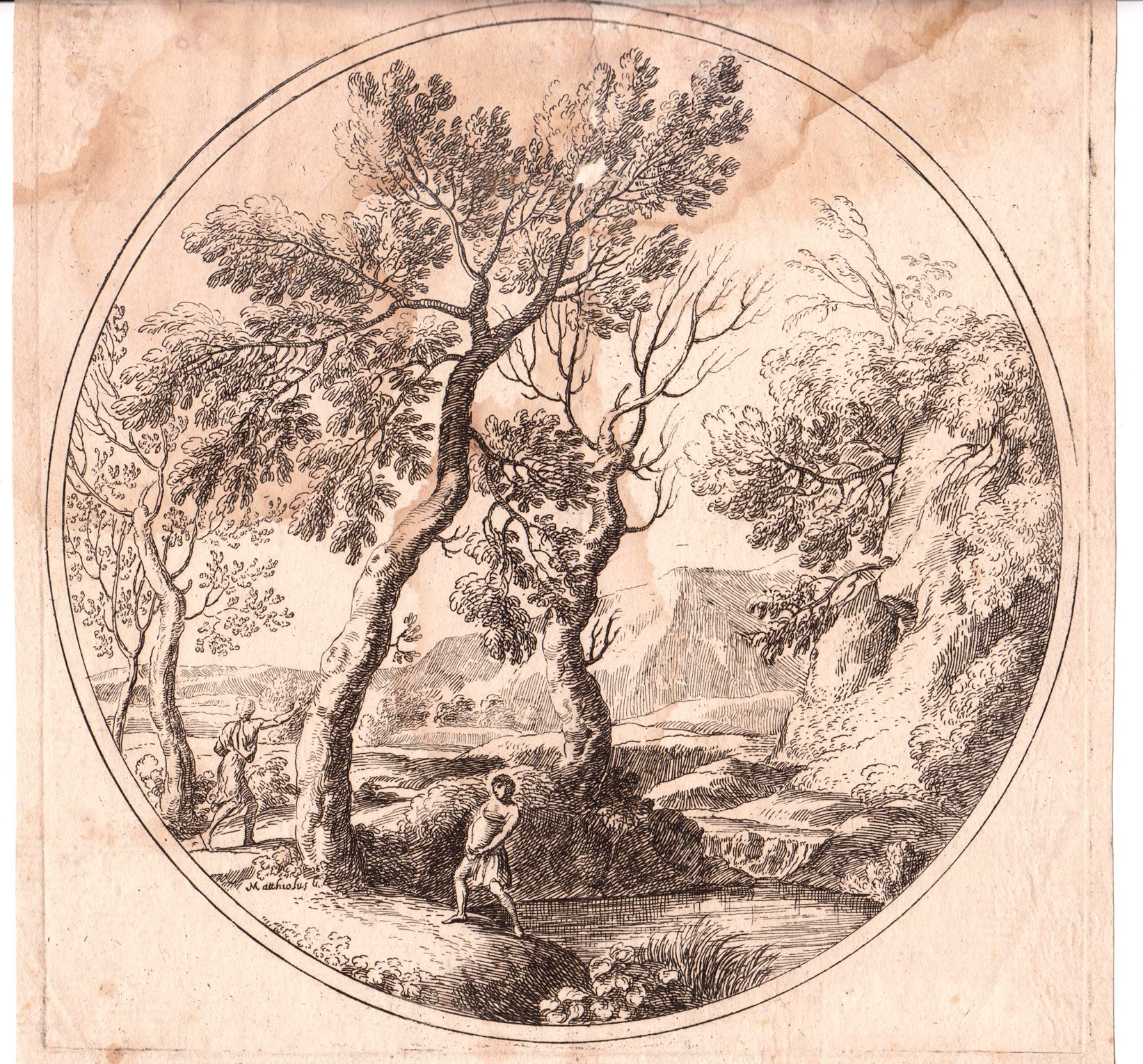 Lodovico Mattioli - Cinque paesaggi - Incisioni, circa 1685