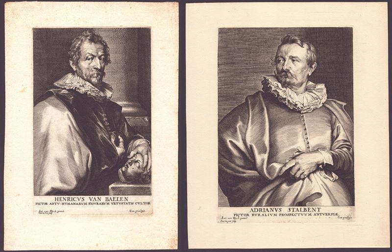 Paulus Pontius - Due incisioni da Anton van Dyck