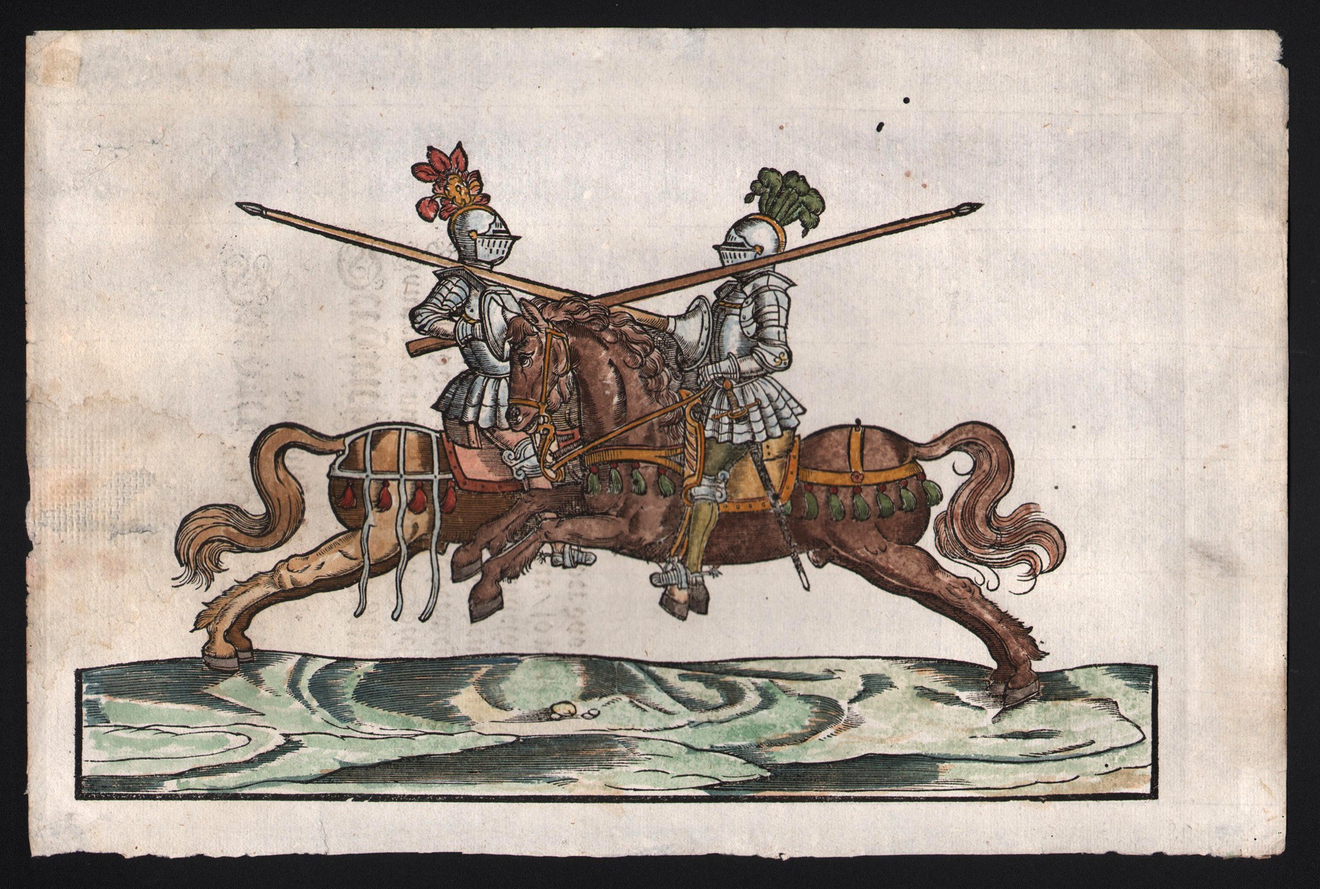 Federico Grisone, Tre soggetti di tornei cavallereschi, xilografia
