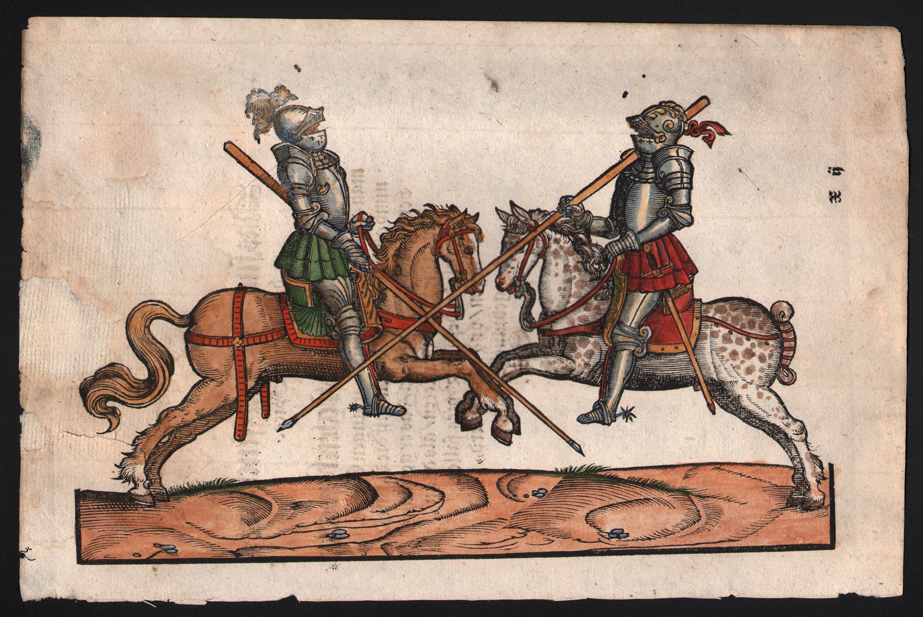 Federico Grisone, Tre soggetti di tornei cavallereschi, xilografia