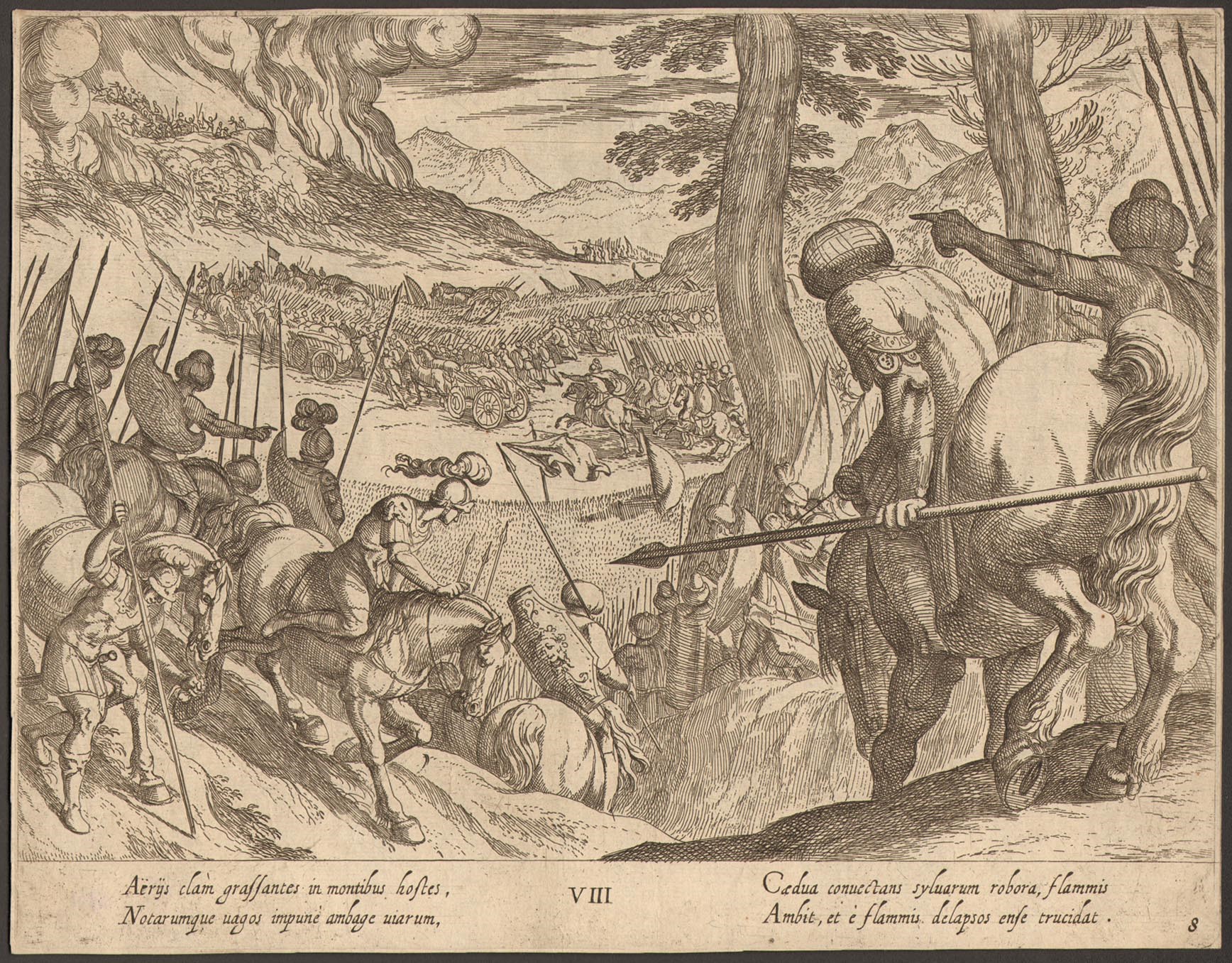Antonio Tempesta - Alexandri Magni praecipuae res gestae - Serie di tre incisioni