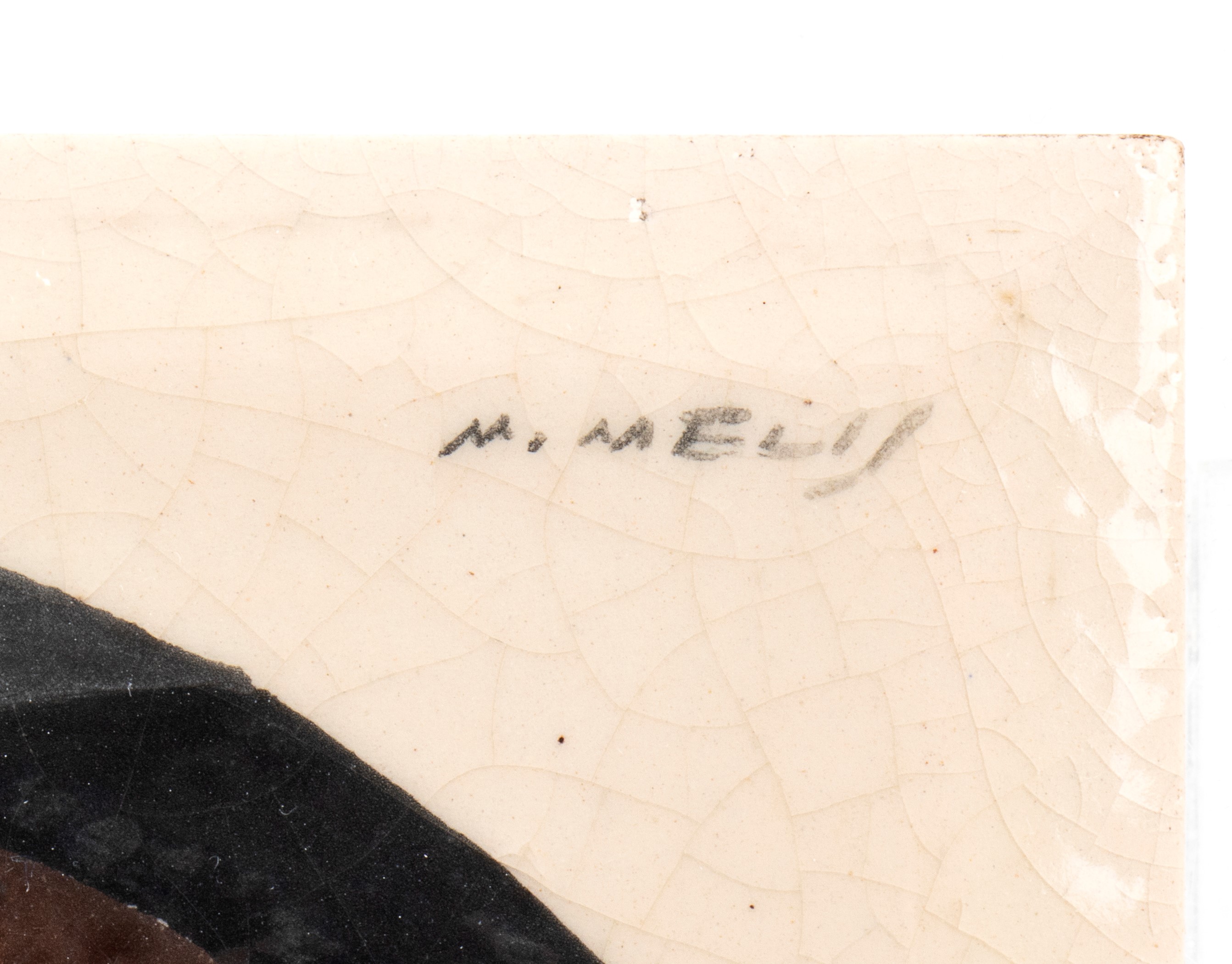 Mattonella con donna in costume tradizionale sardo