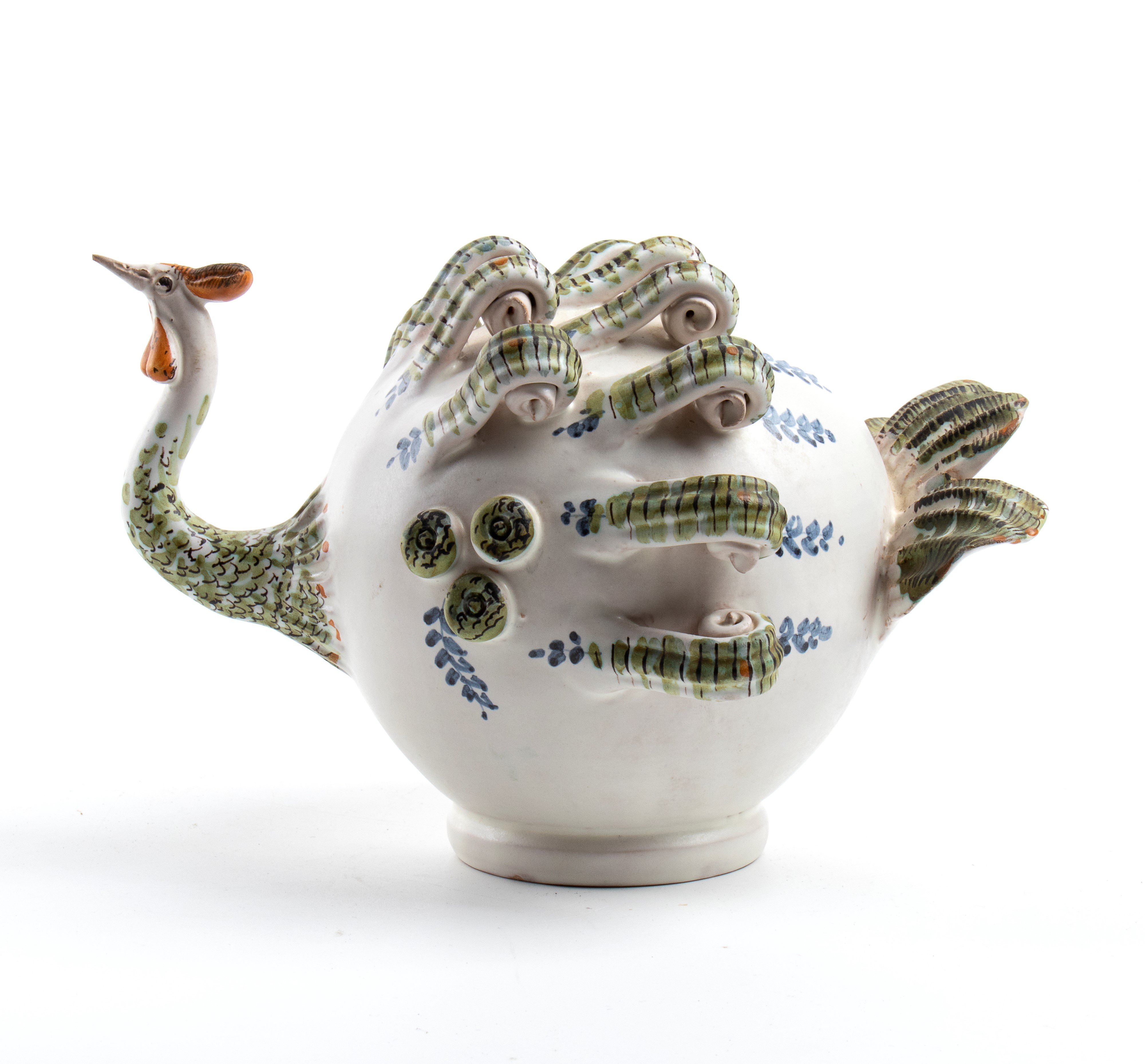 Tacchino in ceramica dipinta