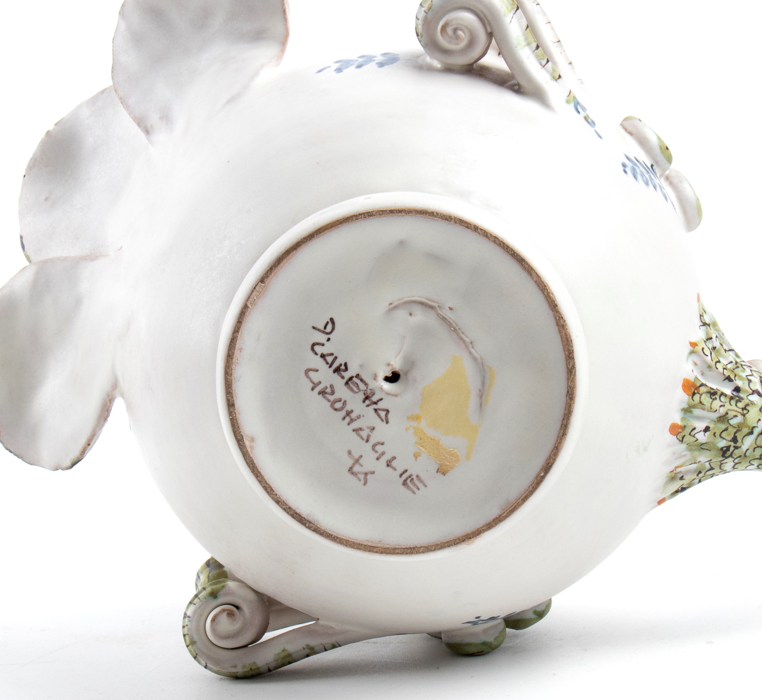 Tacchino in ceramica dipinta