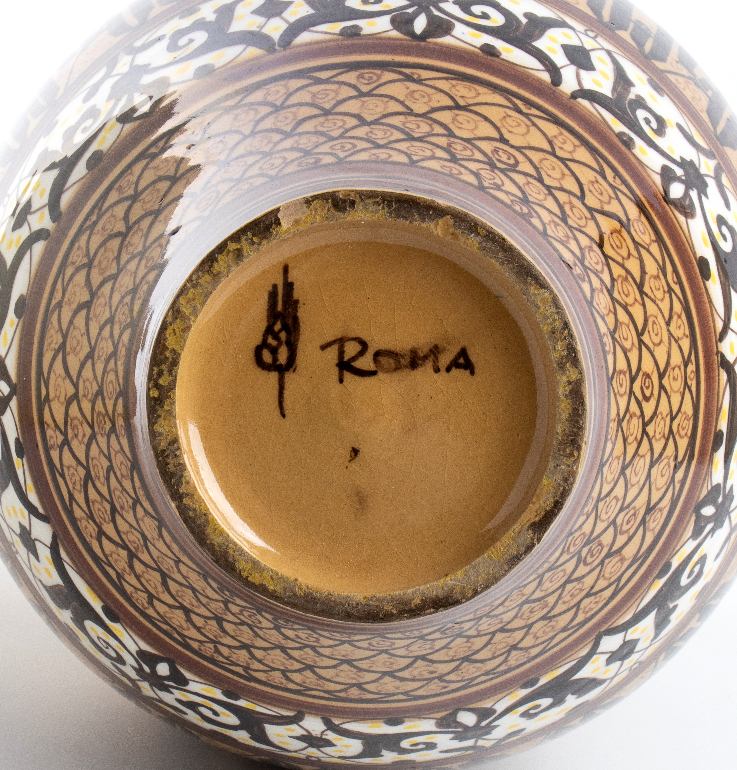 Vaso biansato ispano-moresco, ceramica policroma