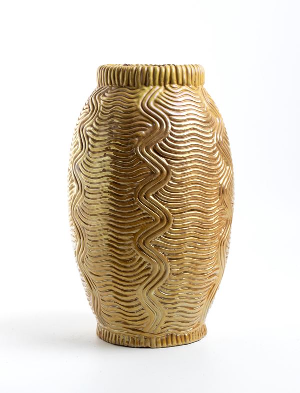 UGO ZACCAGNINI - Vaso a decoro geometrico