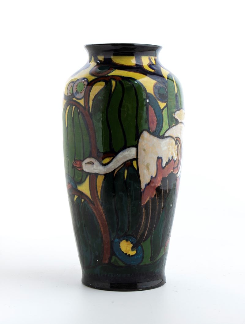 Ferruccio Palazzi - Vaso Palatino in terracotta dipinta e invetriata