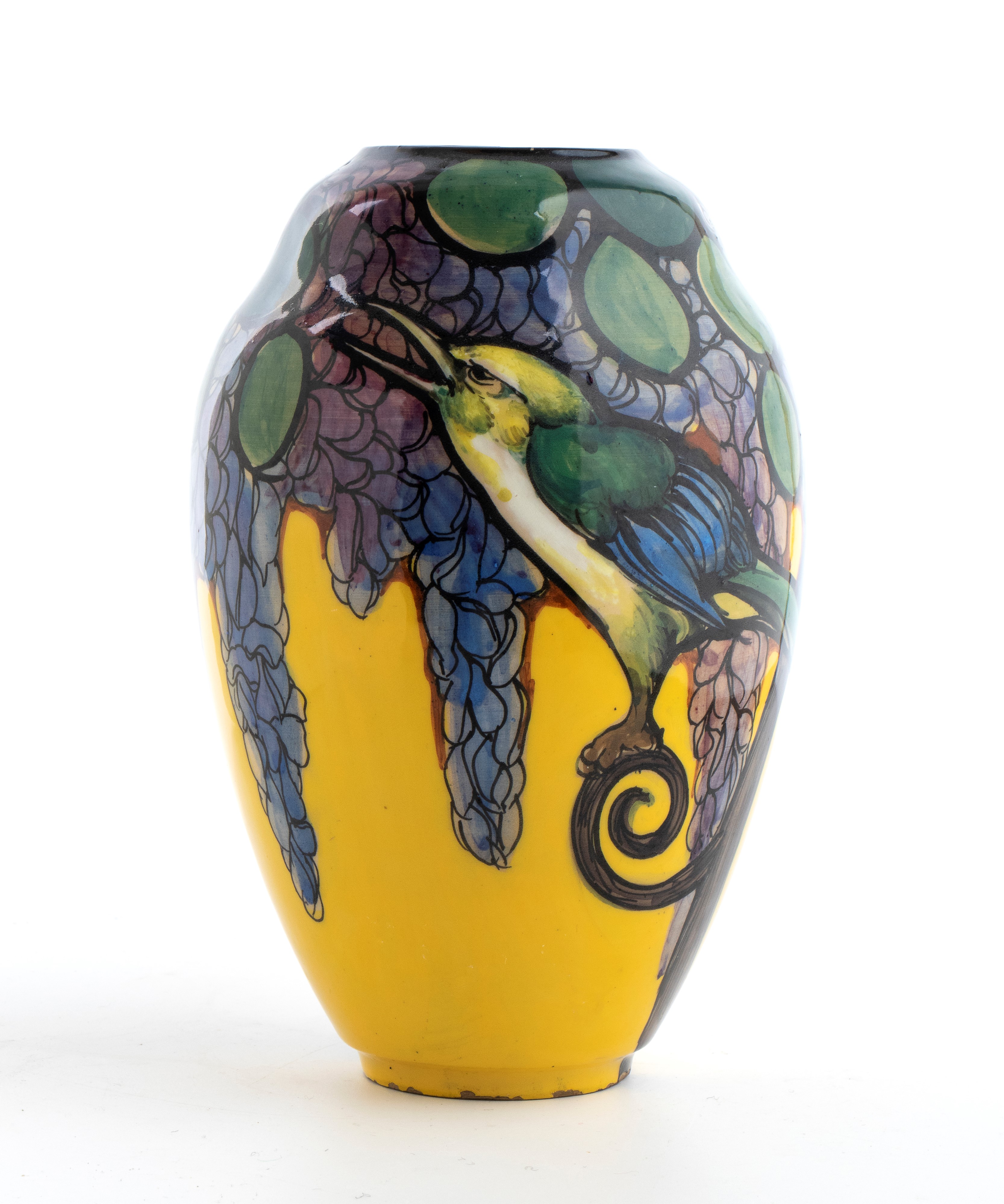 Renato Bassanelli - Vaso in terracotta dipinta e invetriata