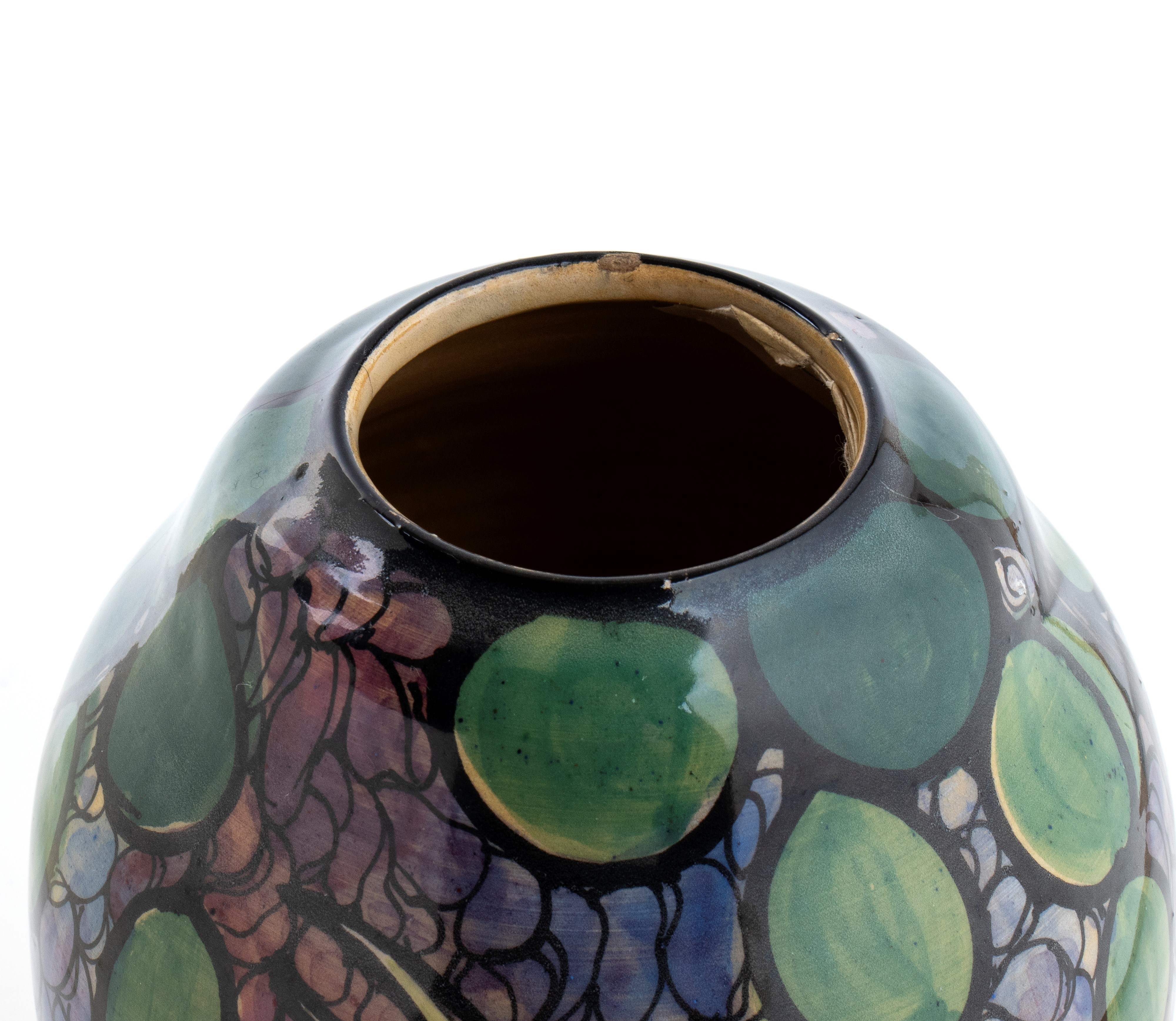 Renato Bassanelli - Vaso in terracotta dipinta e invetriata