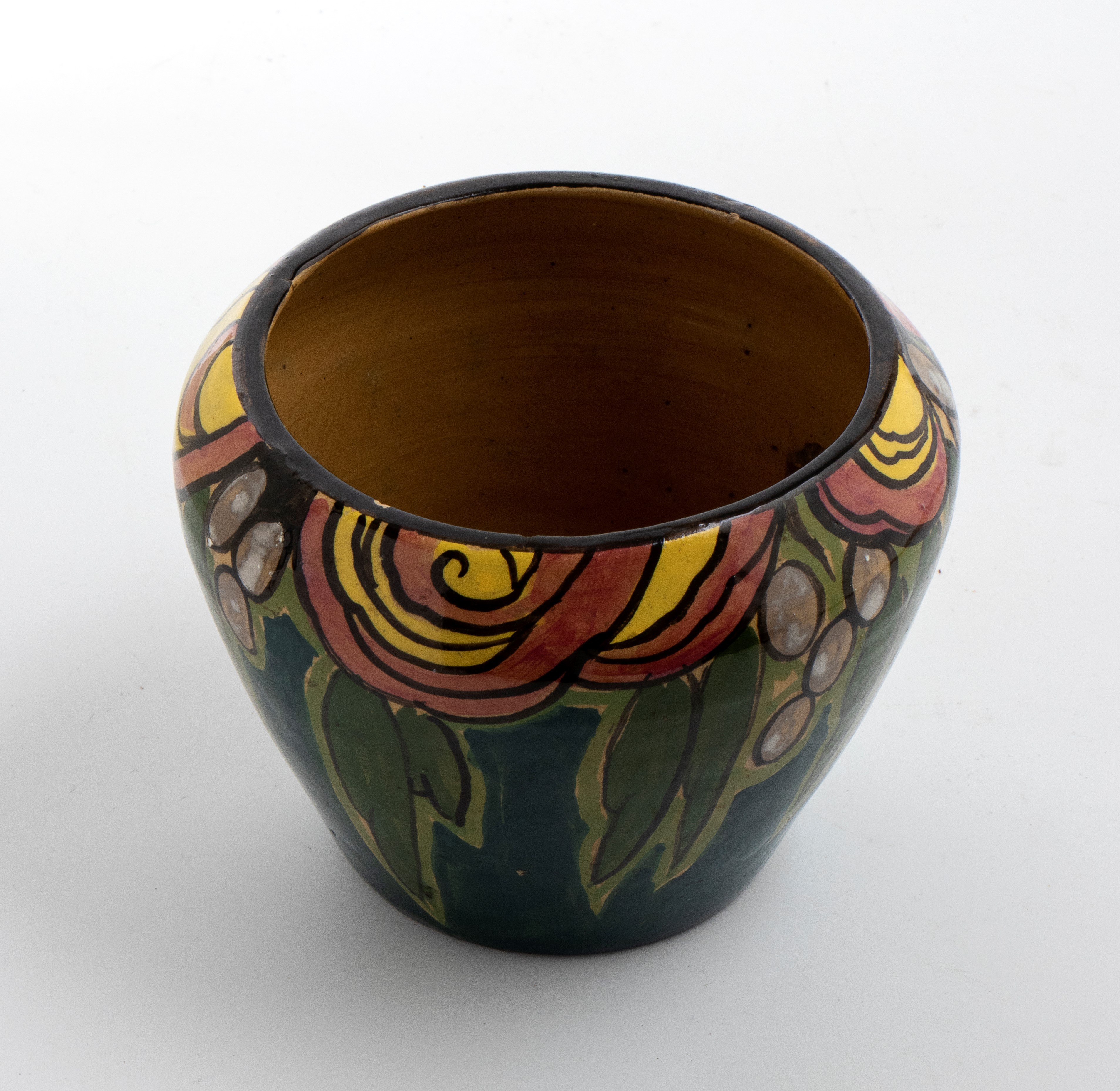 Piccolo vaso con decorazione di grappoli d'uva