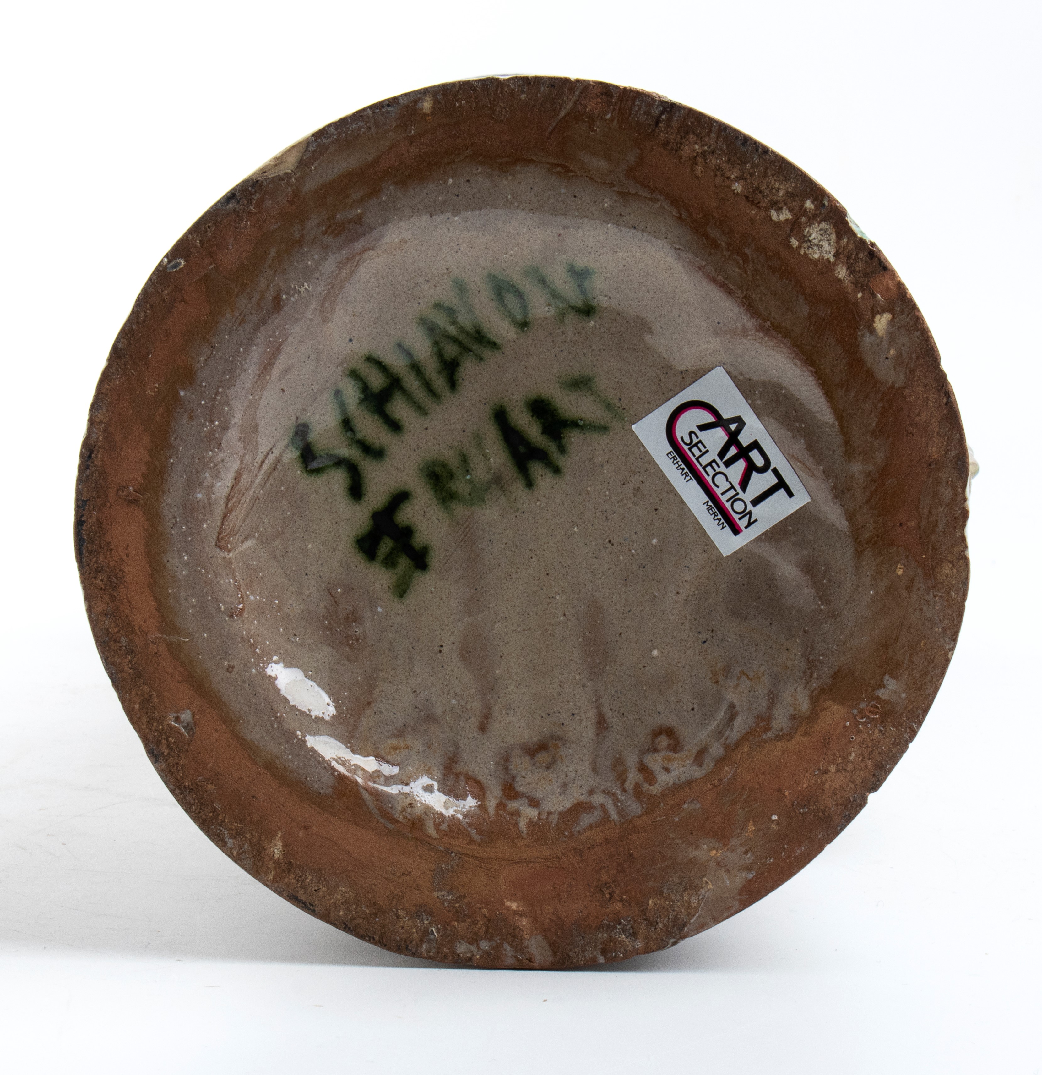 Elio Schiavon - Vaso con decoro a rilievo di figure femminili, ceramica dipinta