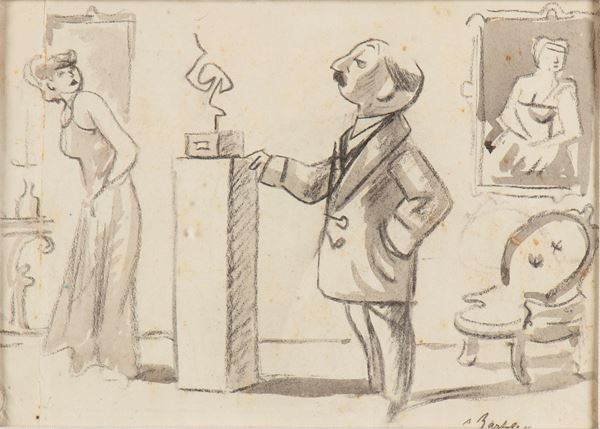 AMERIGO BARTOLI NATINGUERRA - Satiric scene