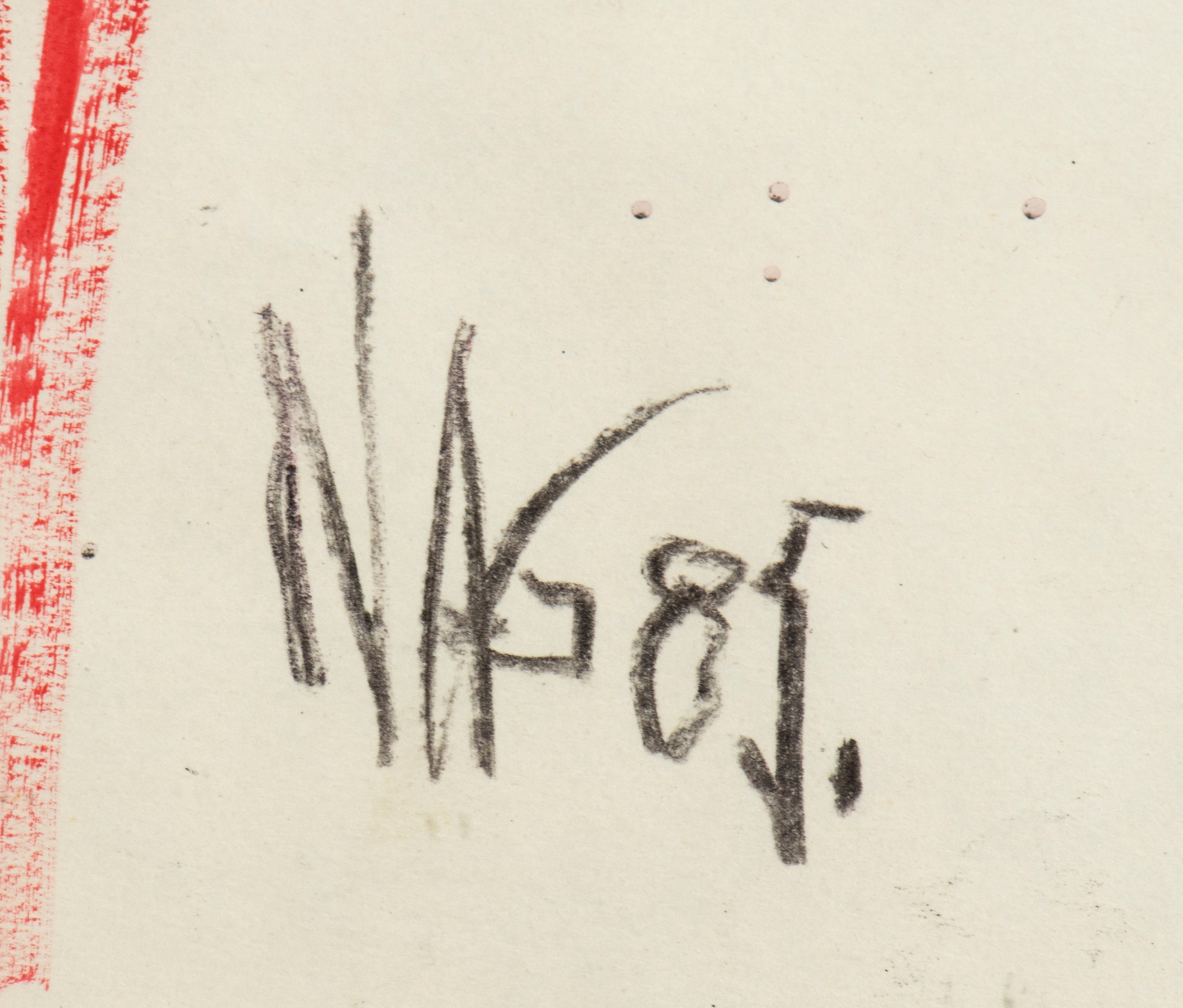 Nag Arnoldi - San Sebastiano, tecnica mista su carta