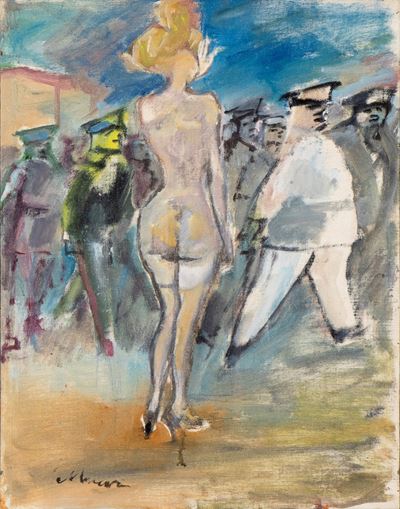 Nudo femminile, olio su tela
