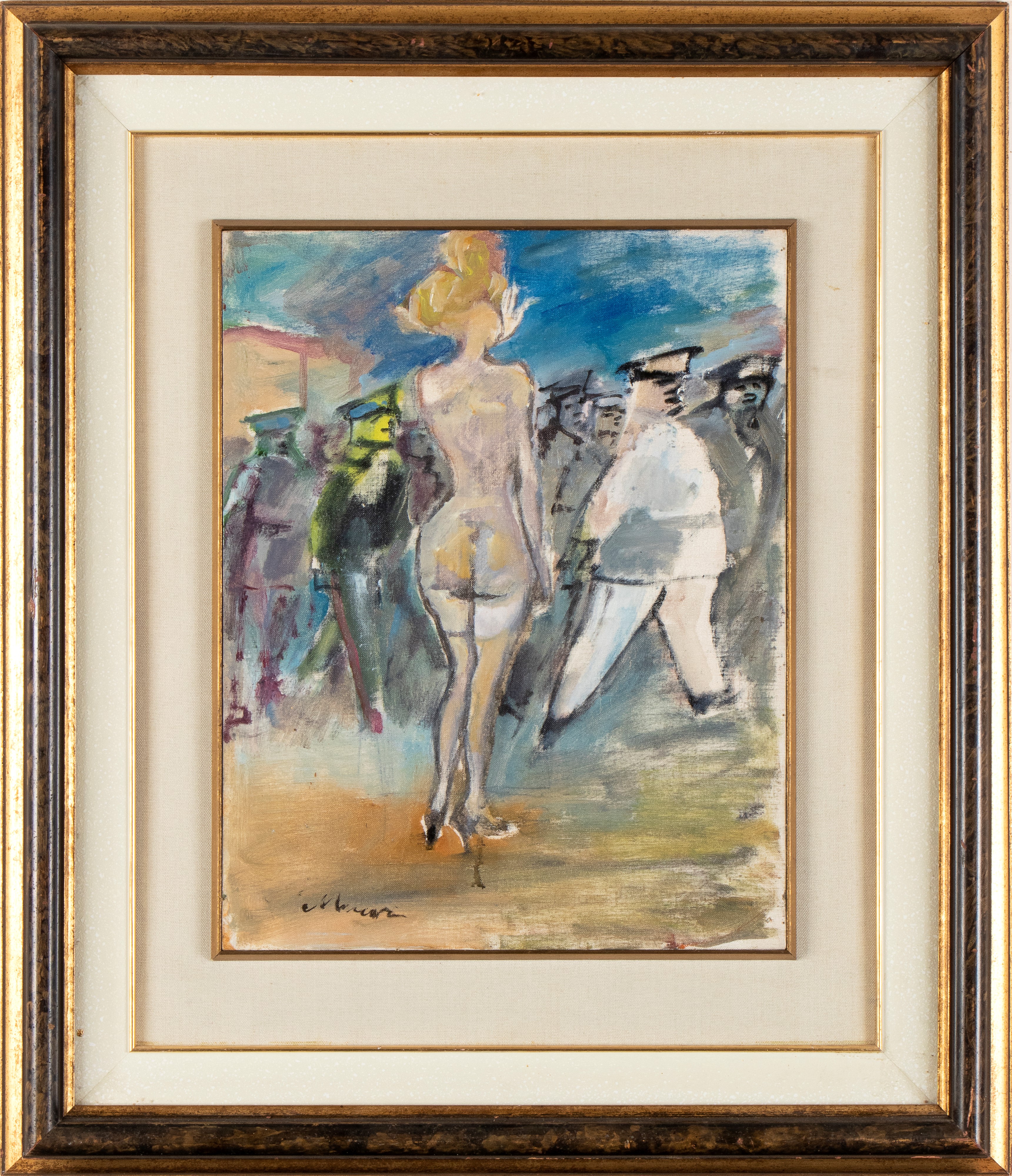 Mino Maccari - Nudo femminile, olio su tela