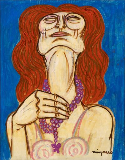 Ritratto femminile, olio su tela