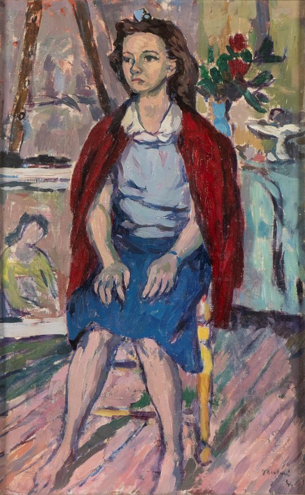 ENRICO PAULUCCI - Interior scene with figure