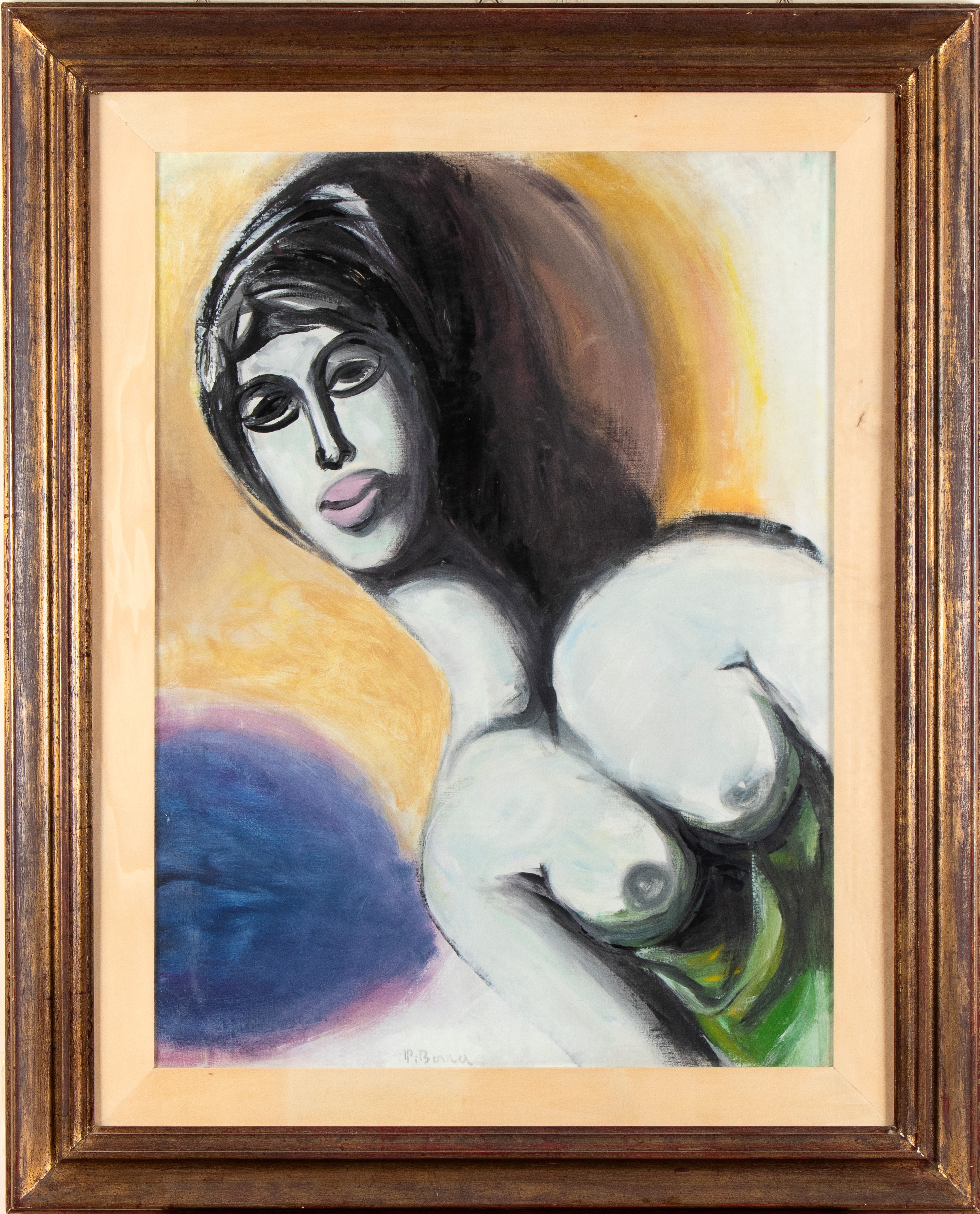 Pompeo Borra - Ritratto femminile, olio su tela