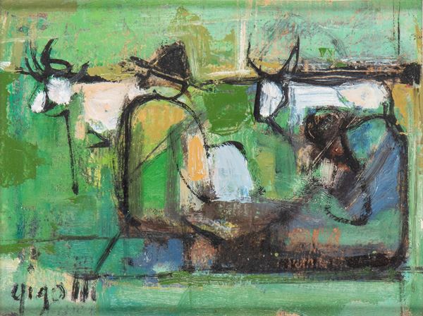 LORENZO GIGOTTI - Men with oxen