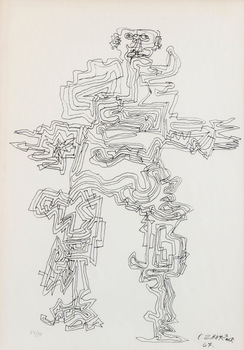 Ossip Zadkine - Senza titolo, litografia