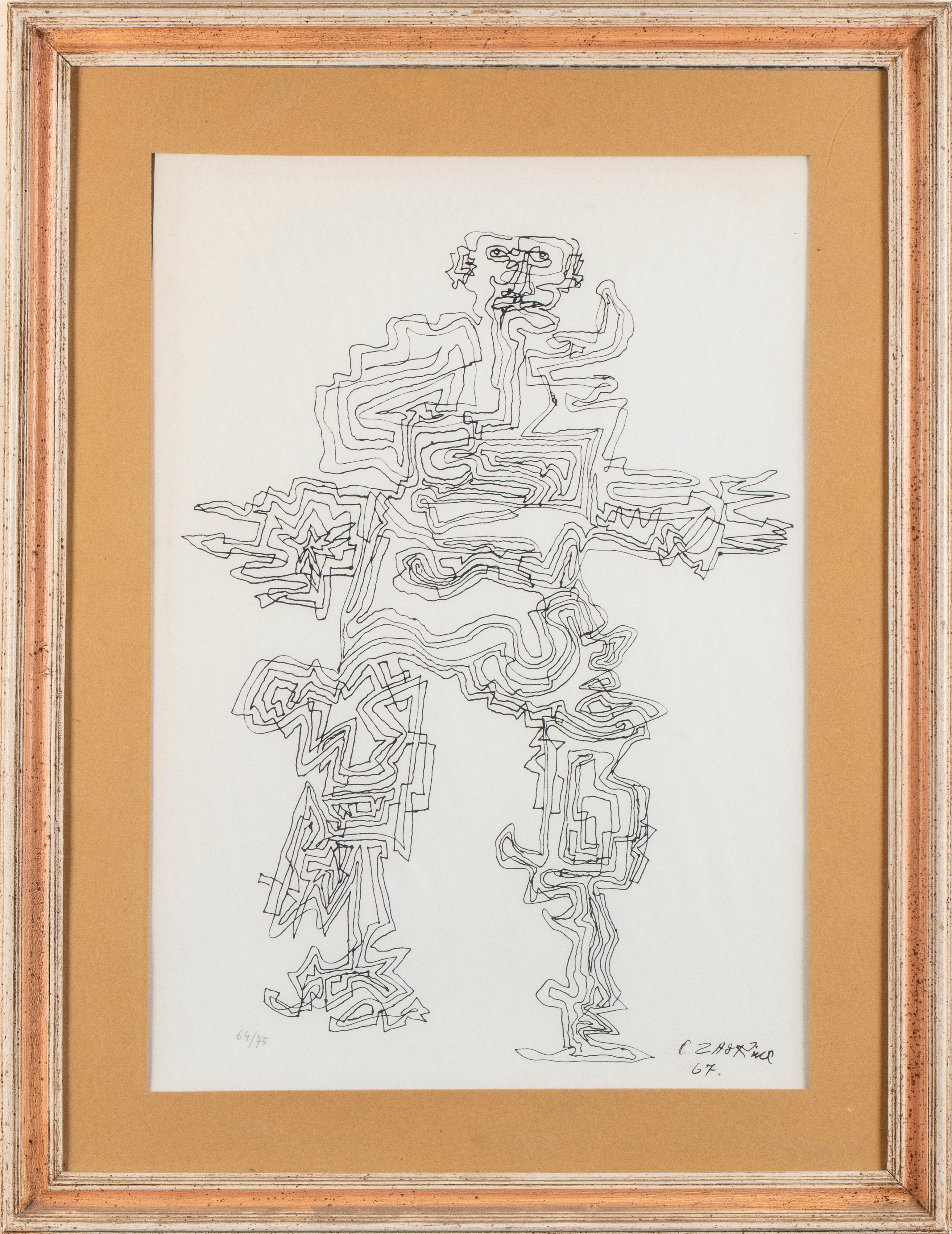 Ossip Zadkine - Senza titolo, litografia