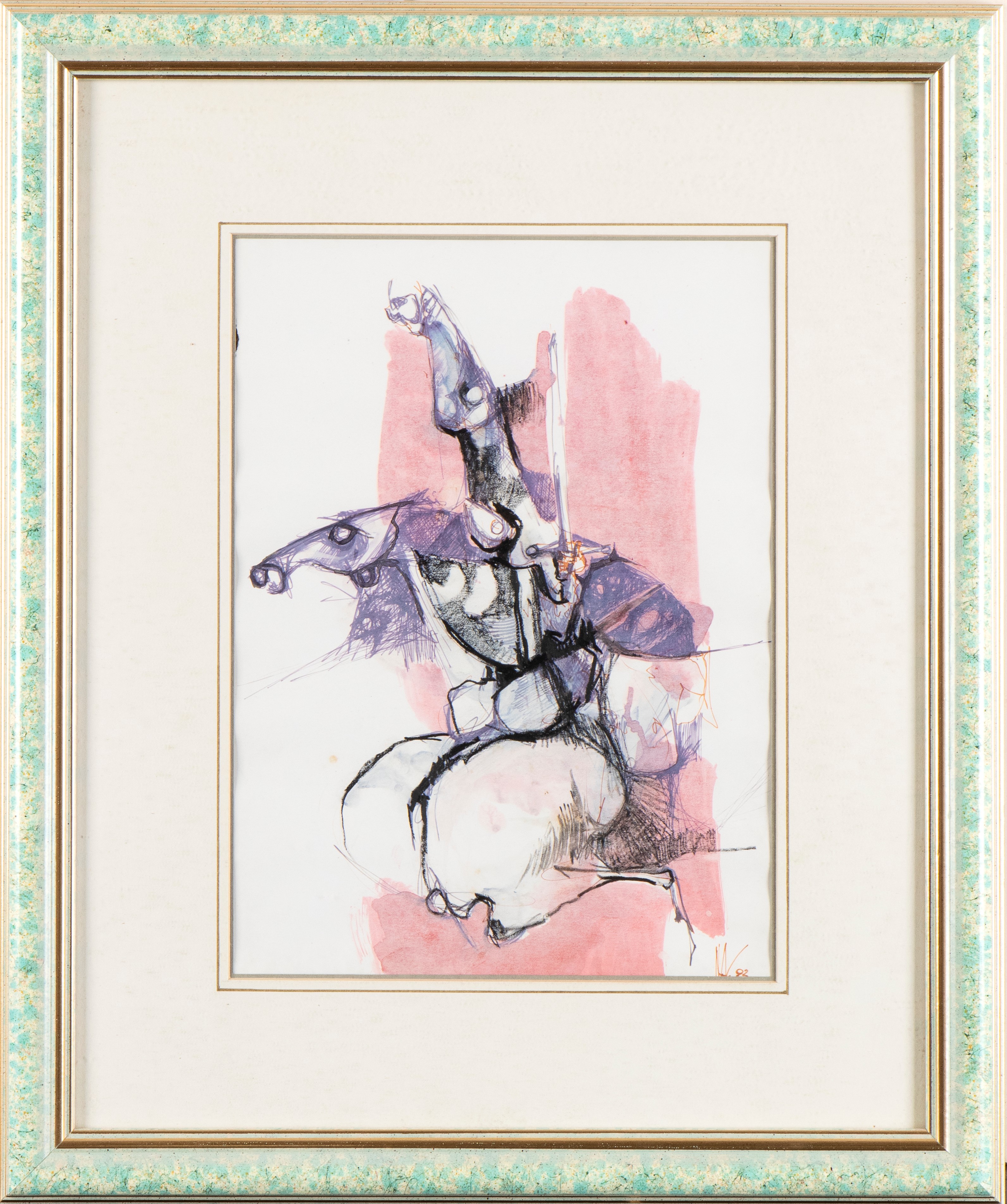 Nag Arnoldi - Cavaliere dell'Apocalisse, tecnica mista su carta